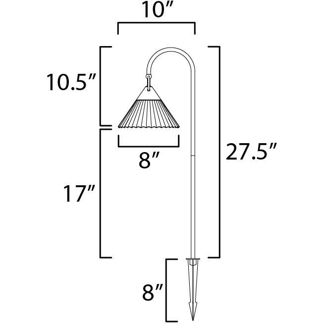 Odette Black Outdoor Lamp, Garden Light