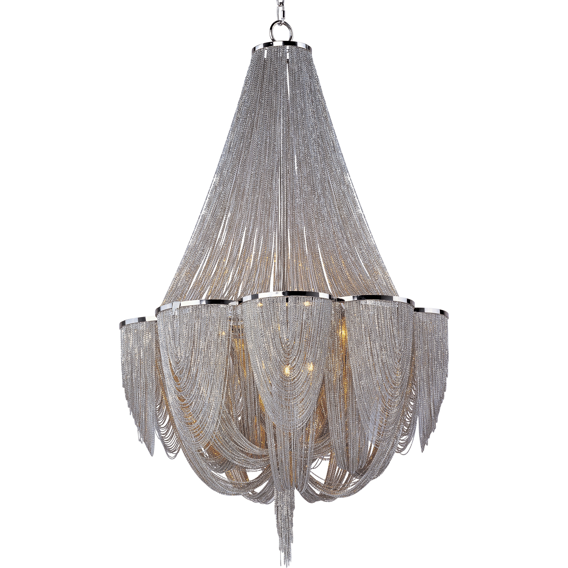 Chantilly 12 Light 27 inch Polished Nickel Single-Tier Chandelier Ceiling Light