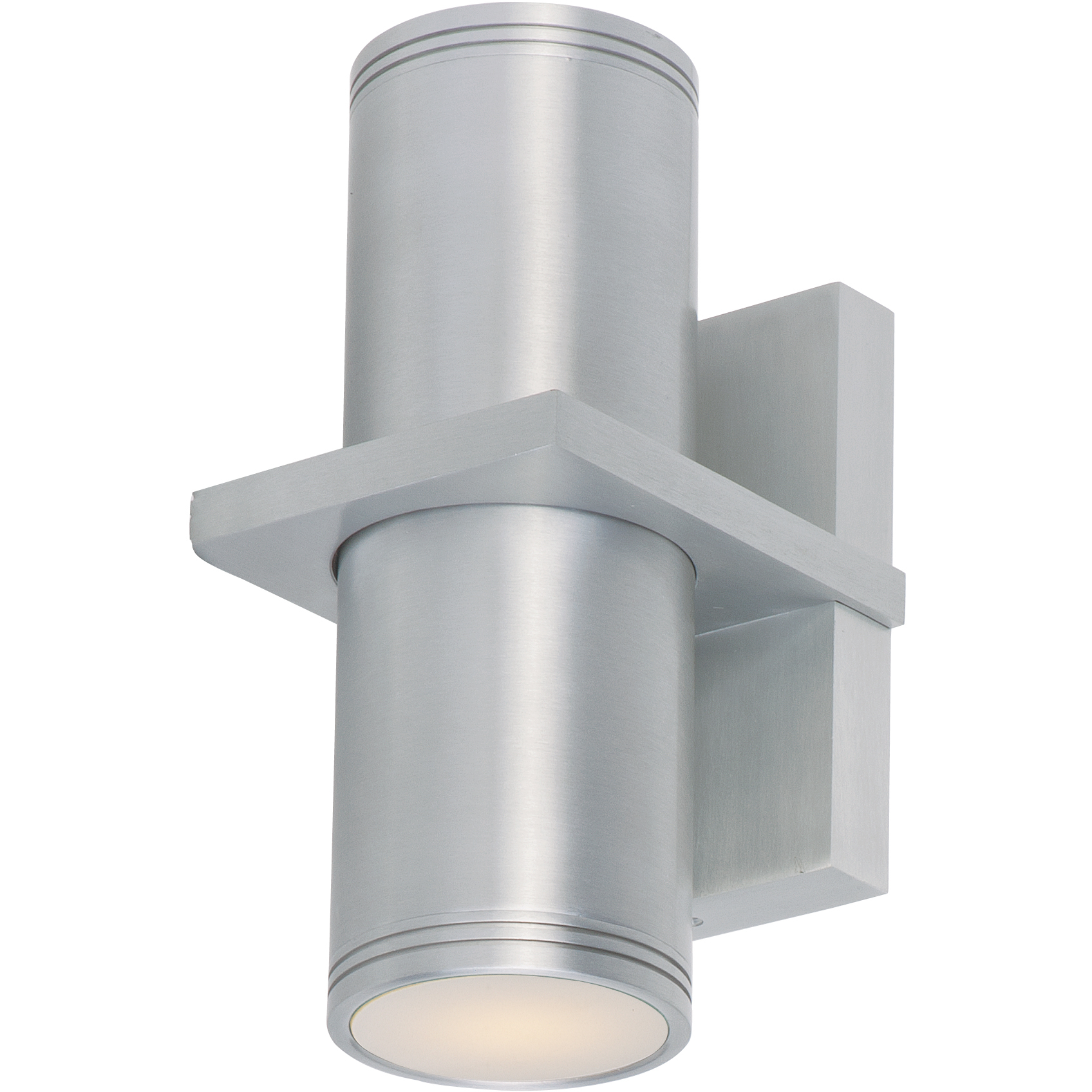Lightray 2 Light 12.5 inch Brushed Aluminum Outdoor Wall Mount