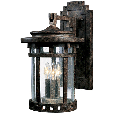 Santa Barbara VX 3 Light 16 inch Sienna Outdoor Wall Mount