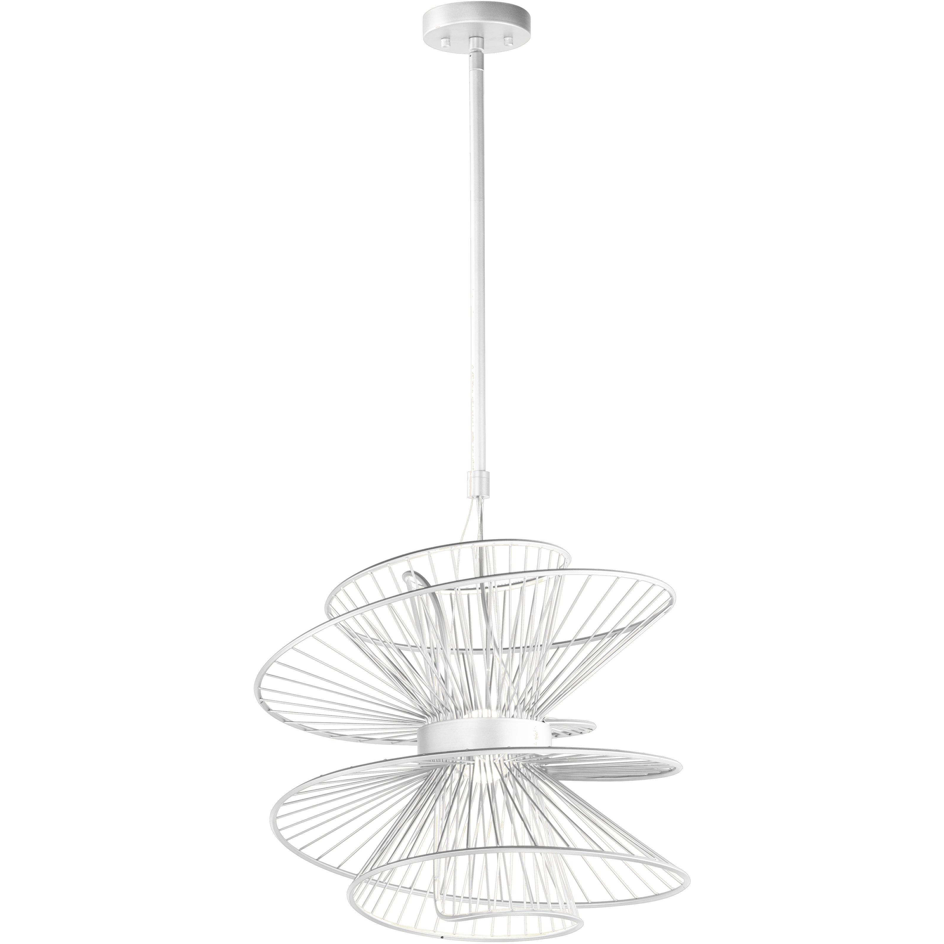 Zeta LED 20 inch Matte White Suspension Pendant Ceiling Light