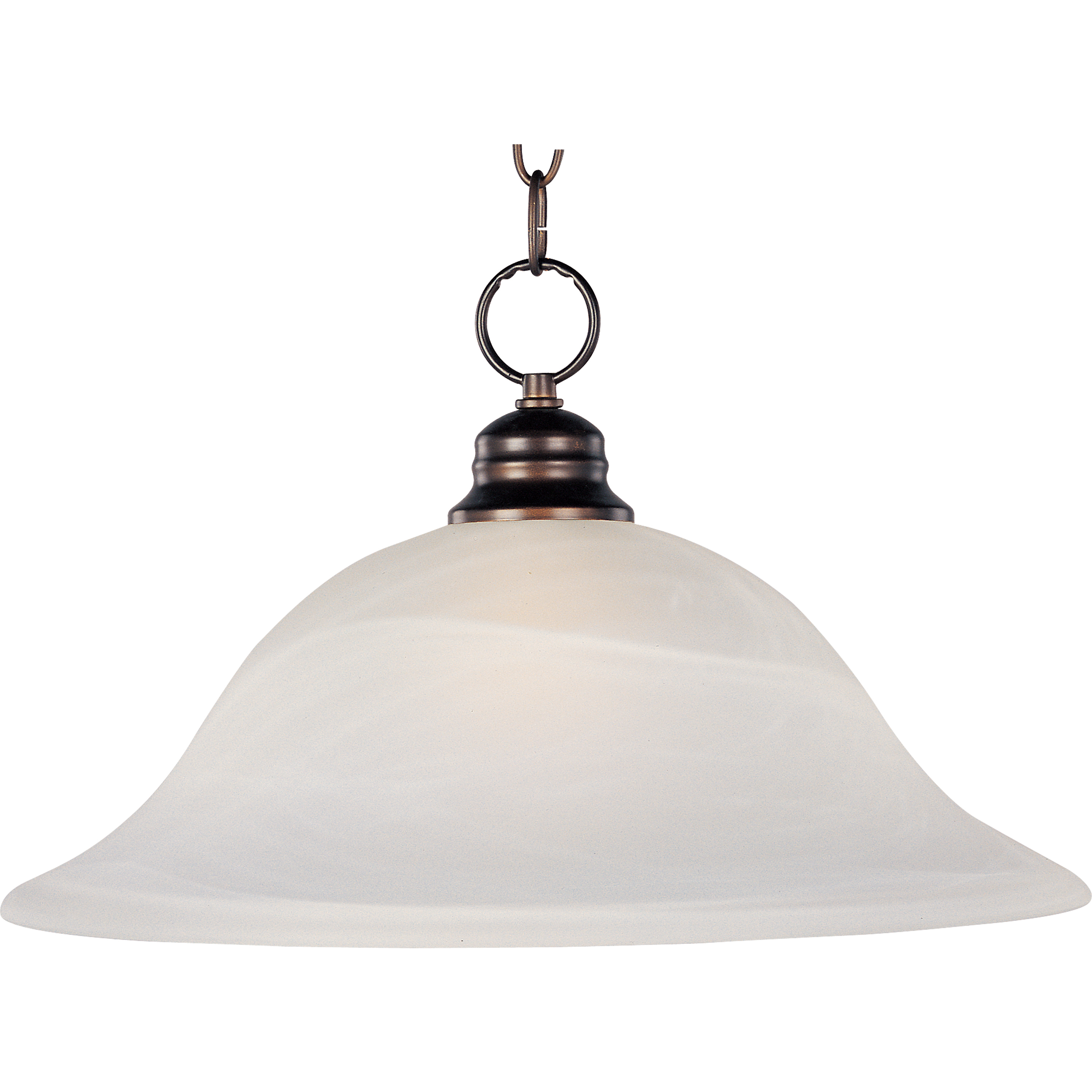 Essentials - 9106x 1 Light 16 inch Oil Rubbed Bronze Single Pendant Ceiling Light in Marble