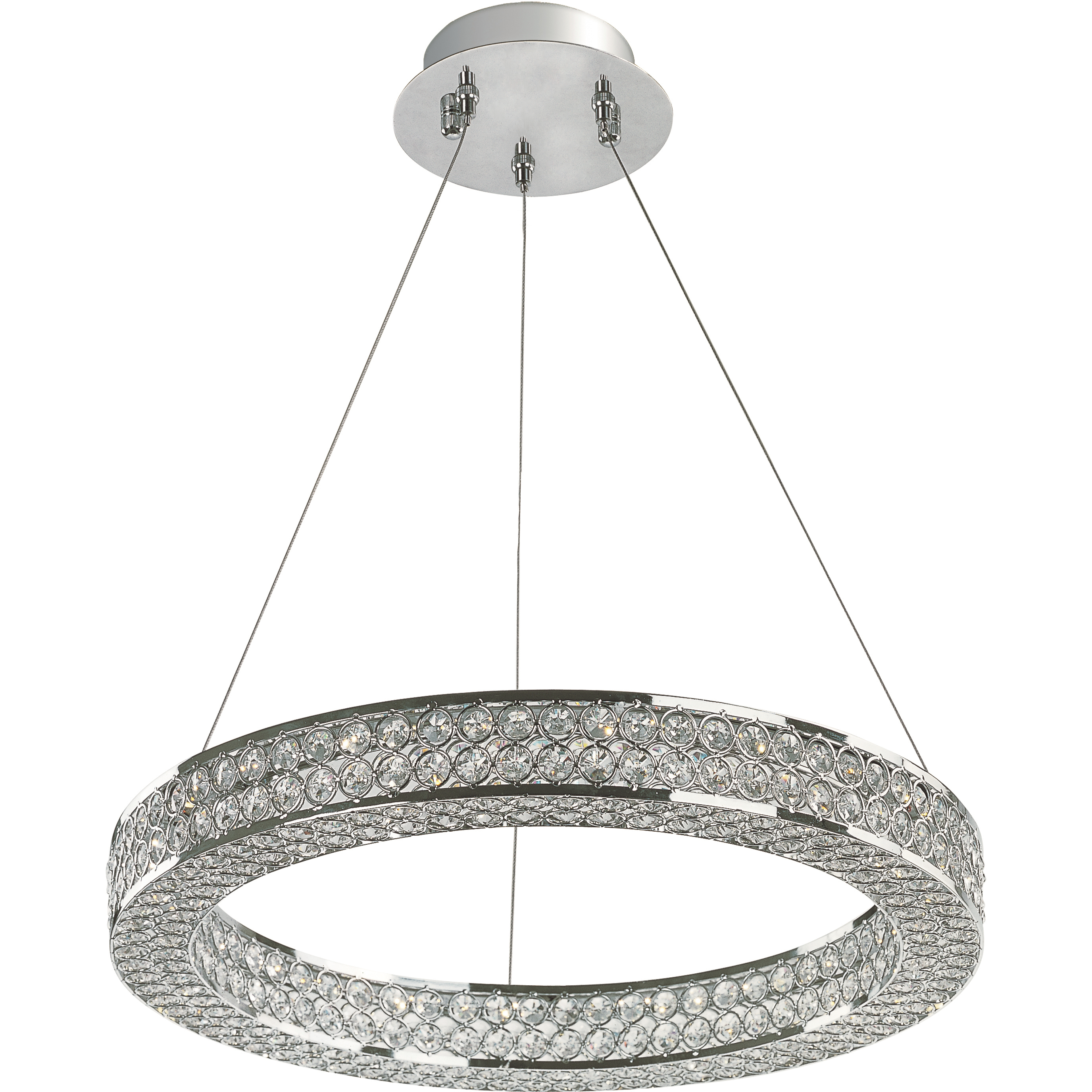Eternity LED 20 inch Polished Chrome Entry Foyer Pendant Ceiling Light