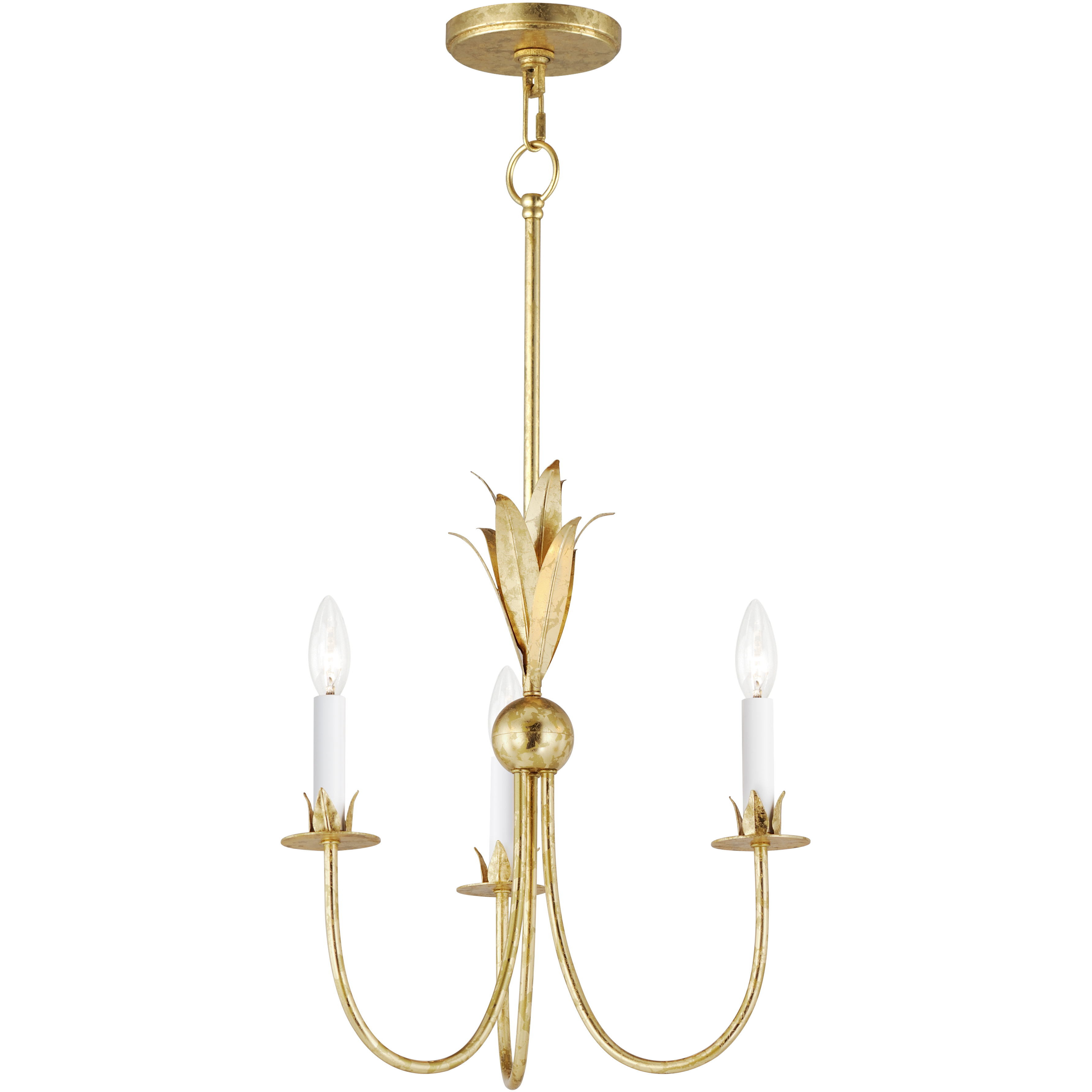Maxim Lighting 2883GL Paloma 3 Light 16 inch Gold Leaf Mini
