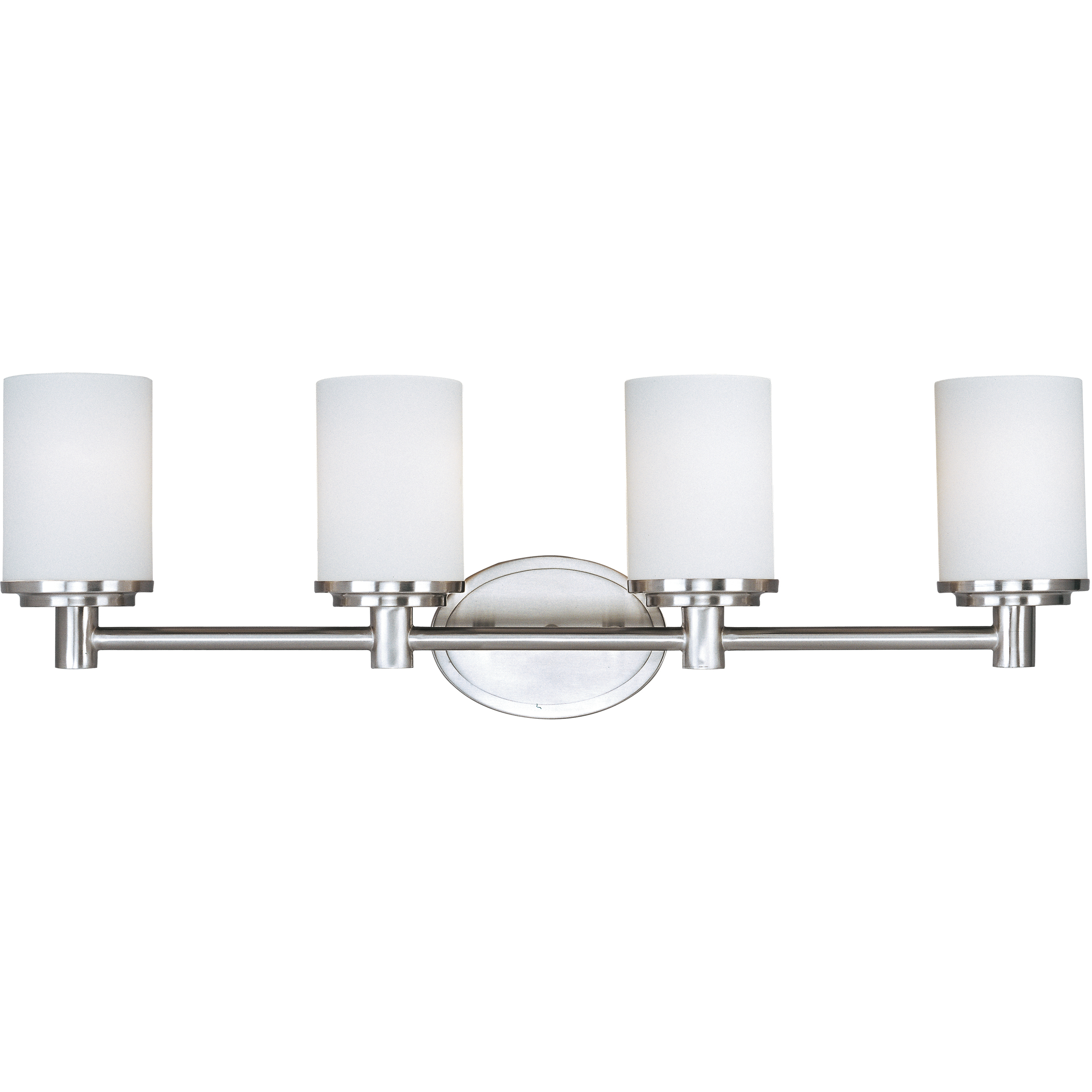 Cylinder 4 Light 29 inch Satin Nickel Bath Vanity Wall Light