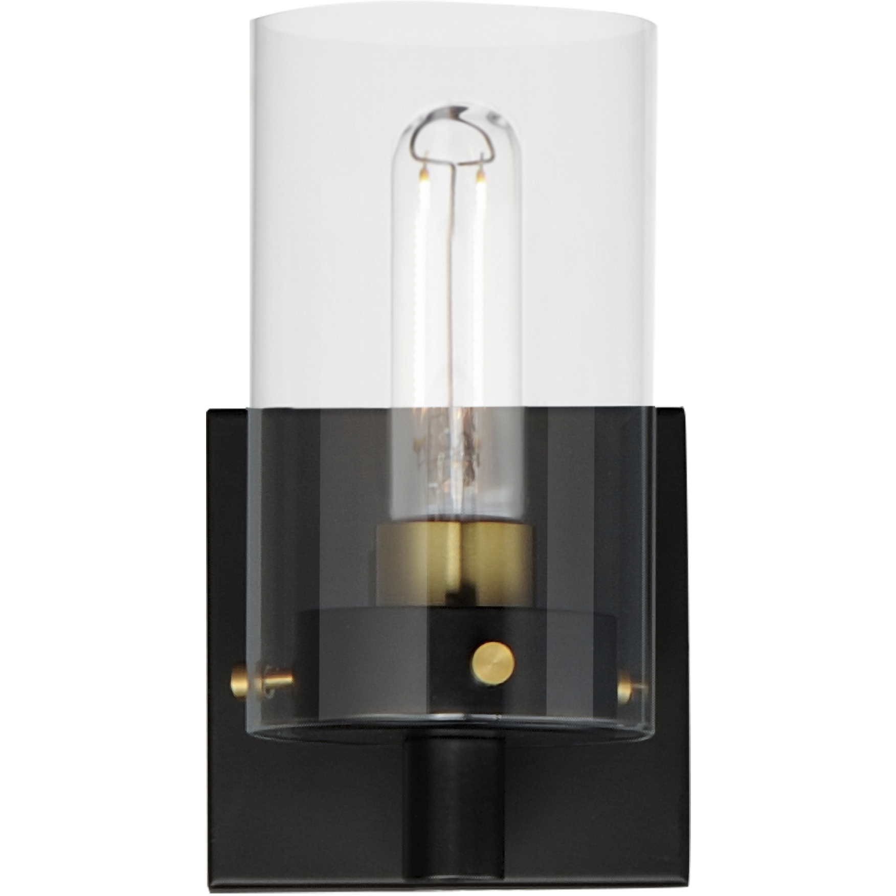 Pinn 1 Light 4.75 inch Black and Satin Brass Wall Sconce Wall Light