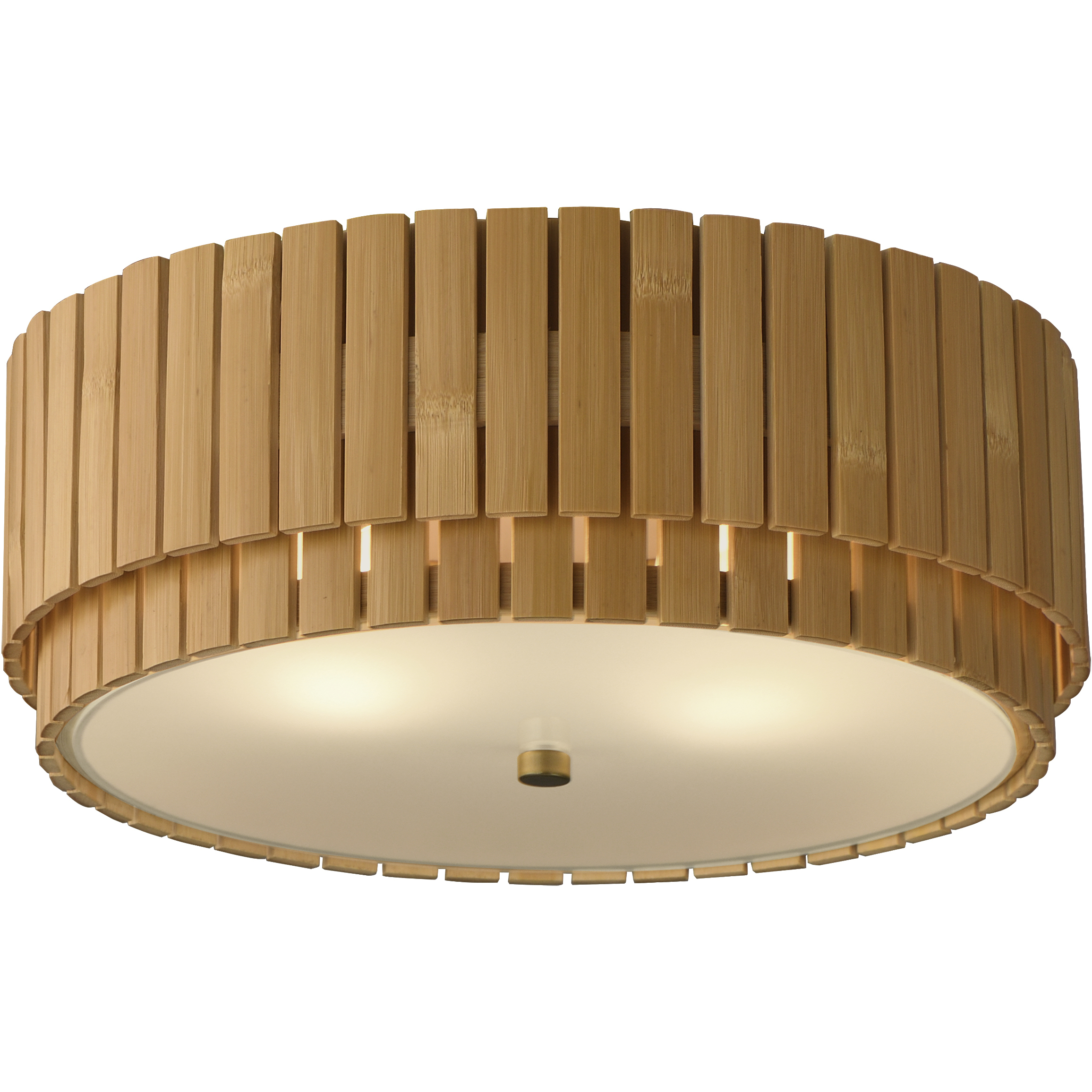 Satori 2 Light 16 inch Natural Aged Brass Flush Mount Ceiling Light