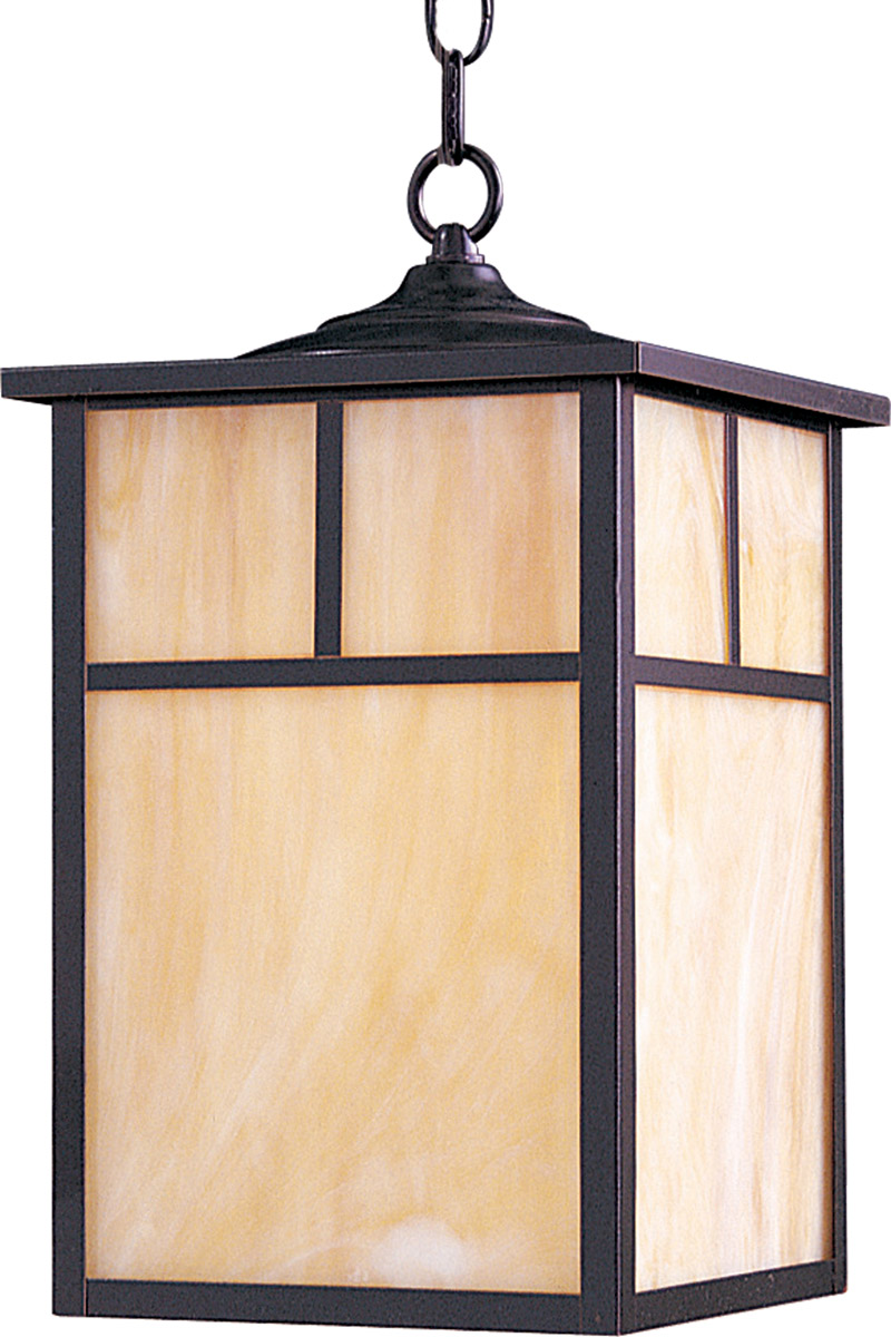 Maxim 4058HOBU Coldwater 1 Light 9 inch Burnished Outdoor Hanging Lantern  in Honey