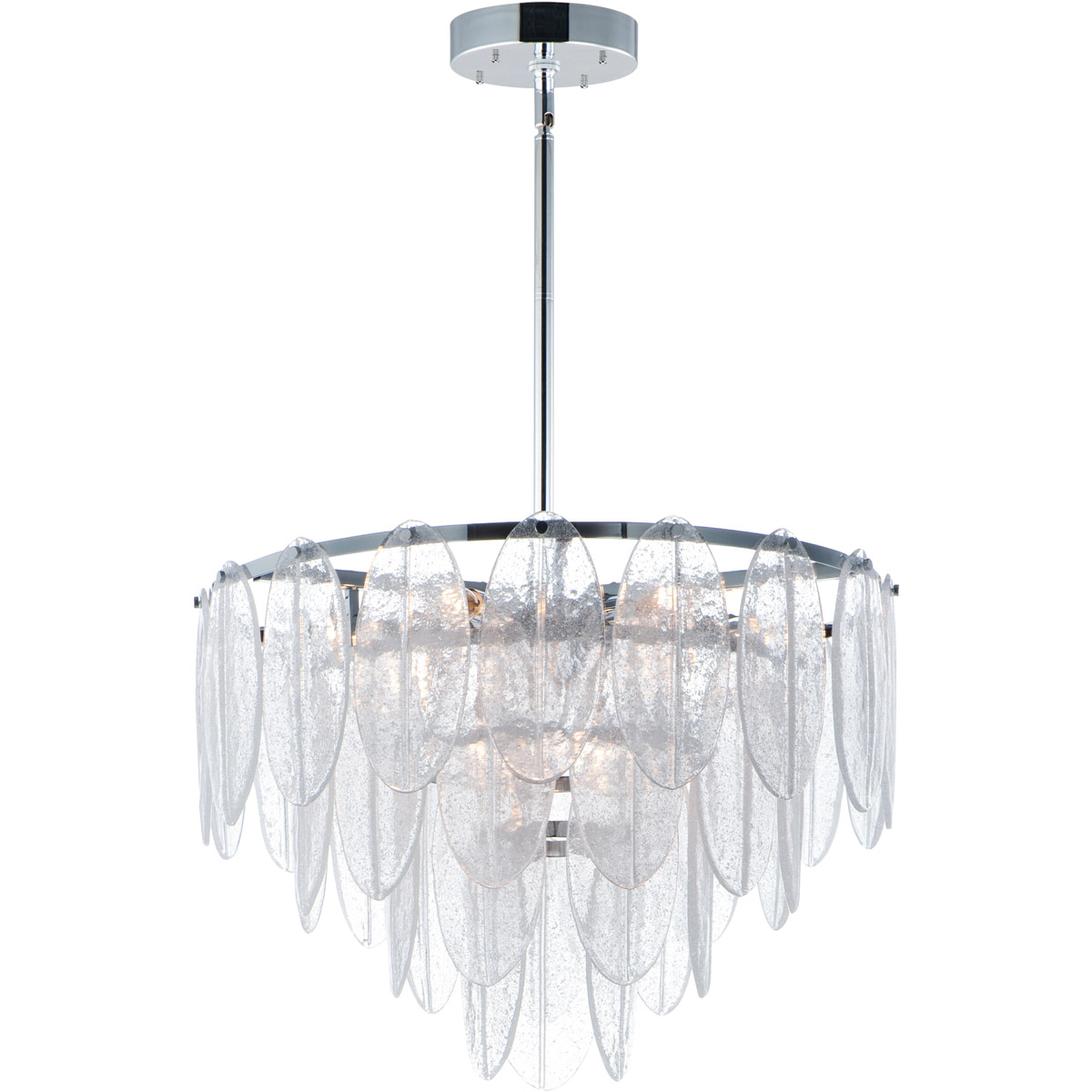Glacier 9 Light 24 inch White/Polished Chrome Chandelier Ceiling Light