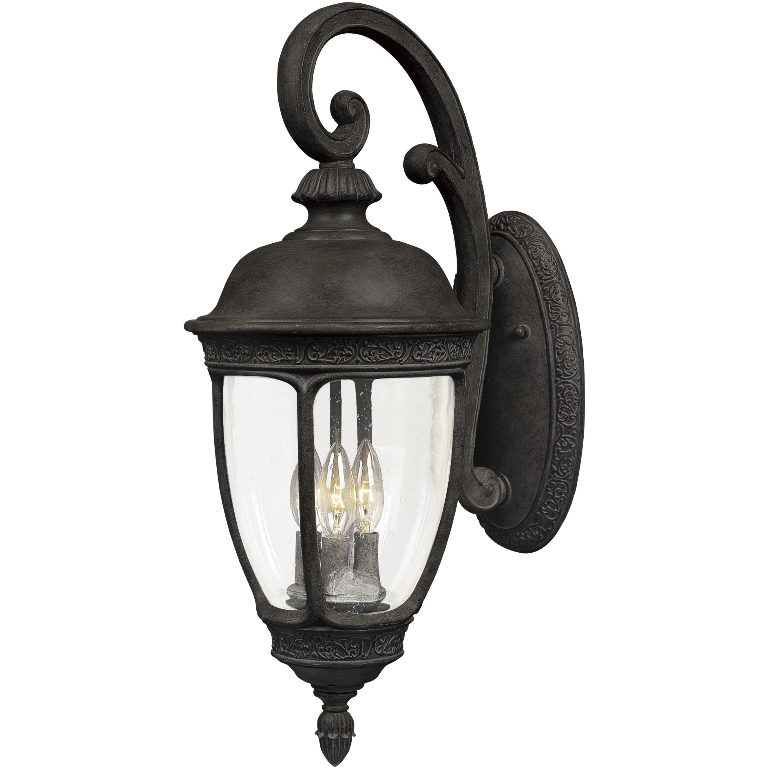 Knob Hill DC 3 Light 33 inch Sienna Outdoor Wall Mount