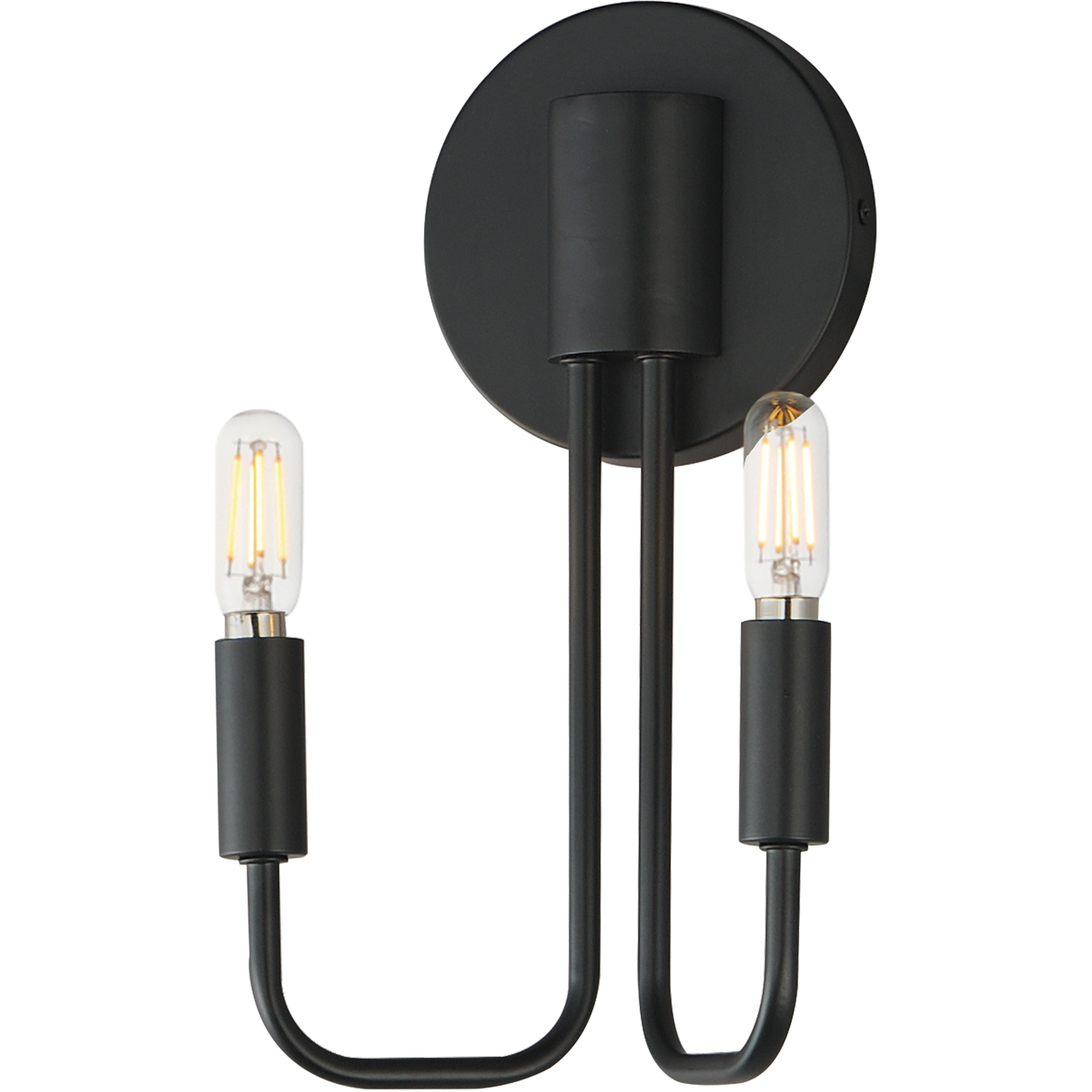 Abner 2 Light 7 inch Black Wall Sconce Wall Light