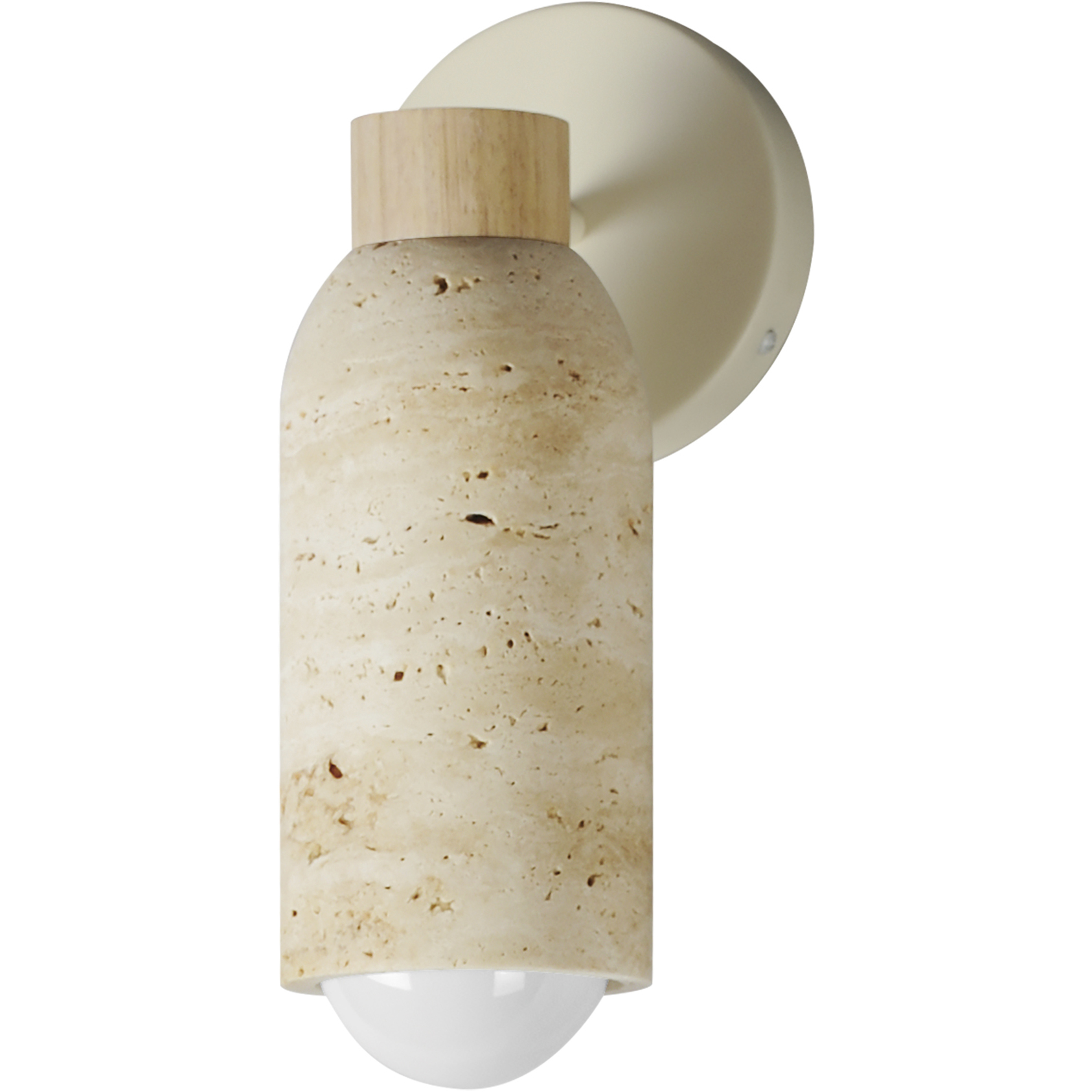 Pompeii 1 Light 5 inch Travertine and Oyster Wall Sconce Wall Light