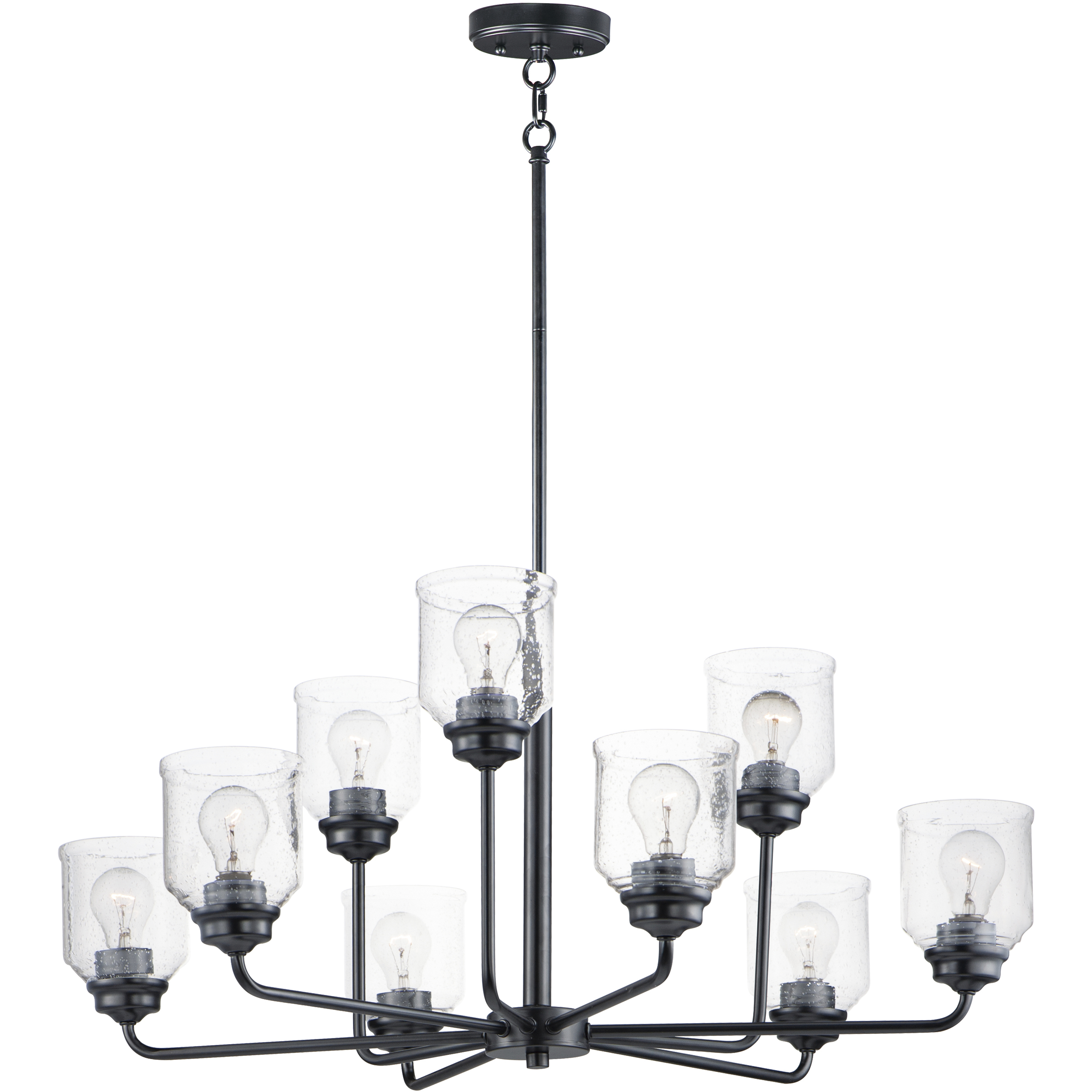 Acadia 9 Light 34.75 inch Black Chandelier Ceiling Light