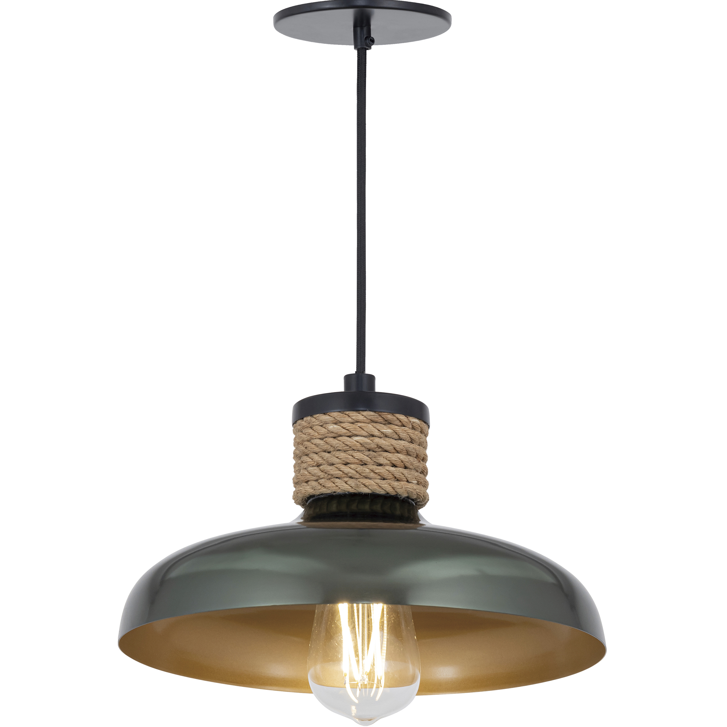 Bingham 1 Light 9.75 inch June Bug Single Pendant Ceiling Light