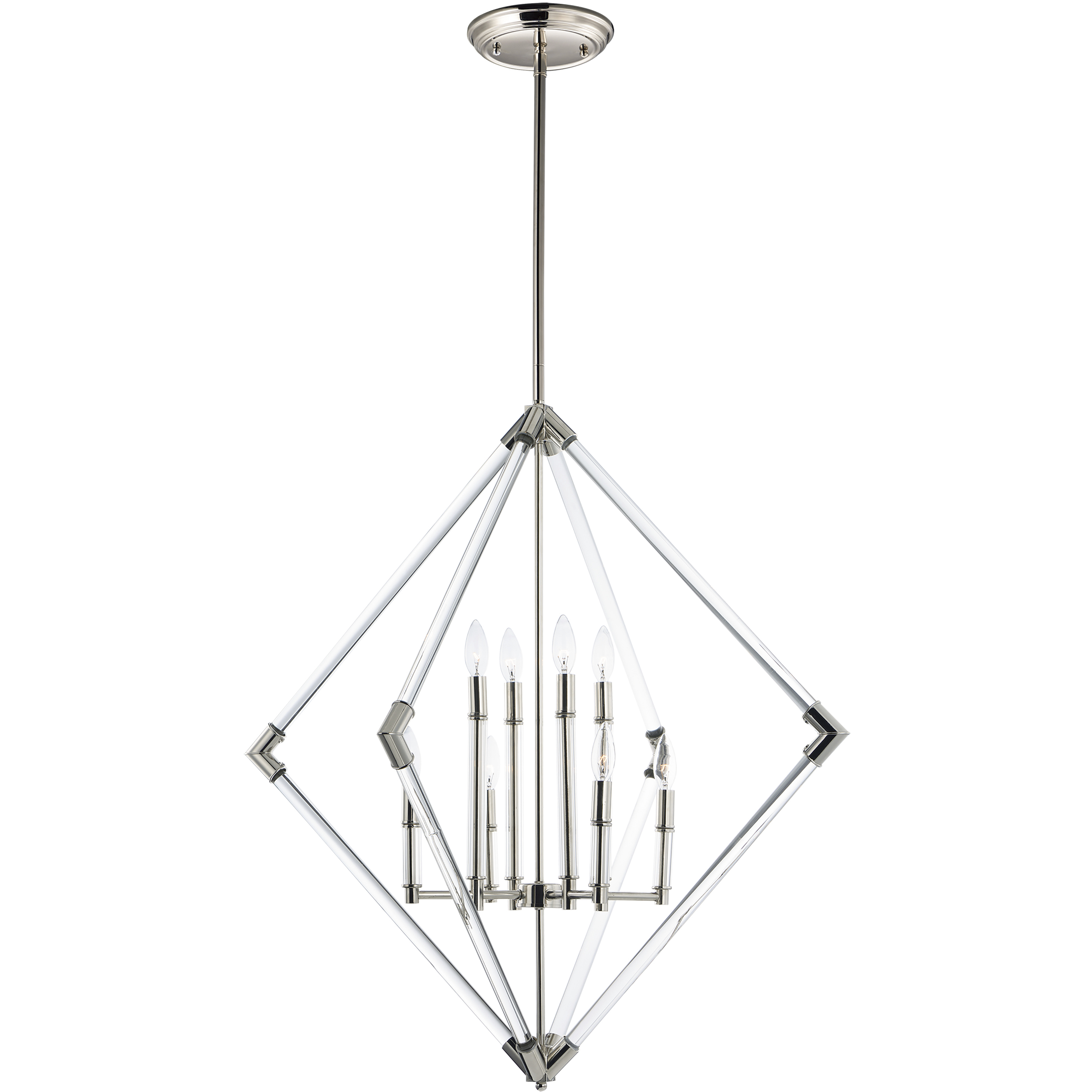 Lucent 8 Light 35.5 inch Polished Nickel Multi-Light Pendant Ceiling Light