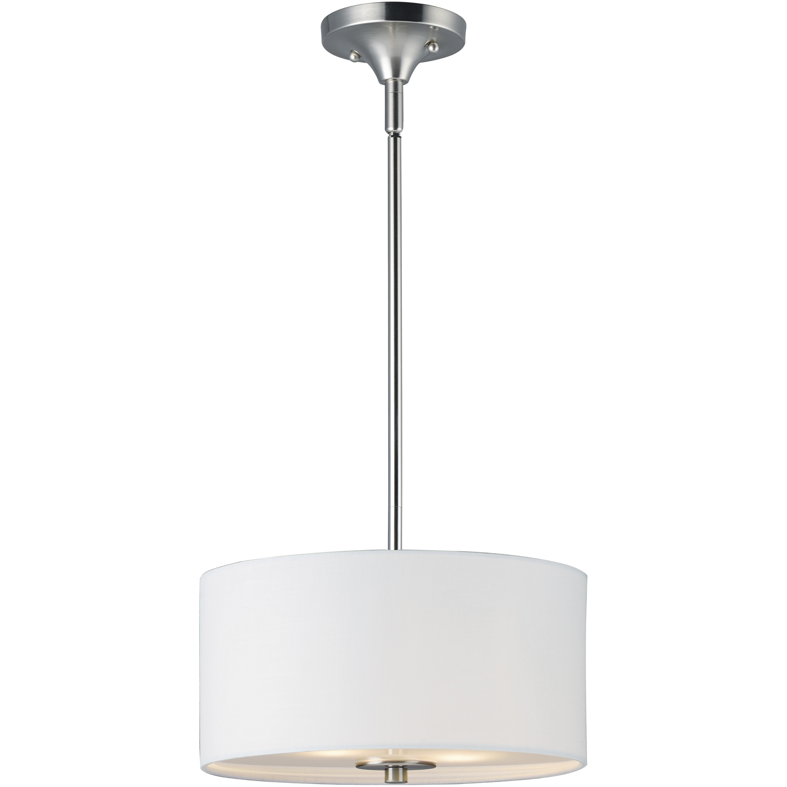 Bongo 2 Light 13 inch Satin Nickel Semi-Flush Mount Ceiling Light