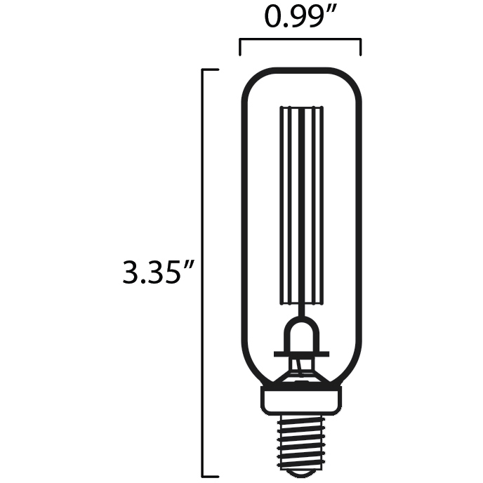 Glow LED T8 E12 4 watt 120 2200K Bulb