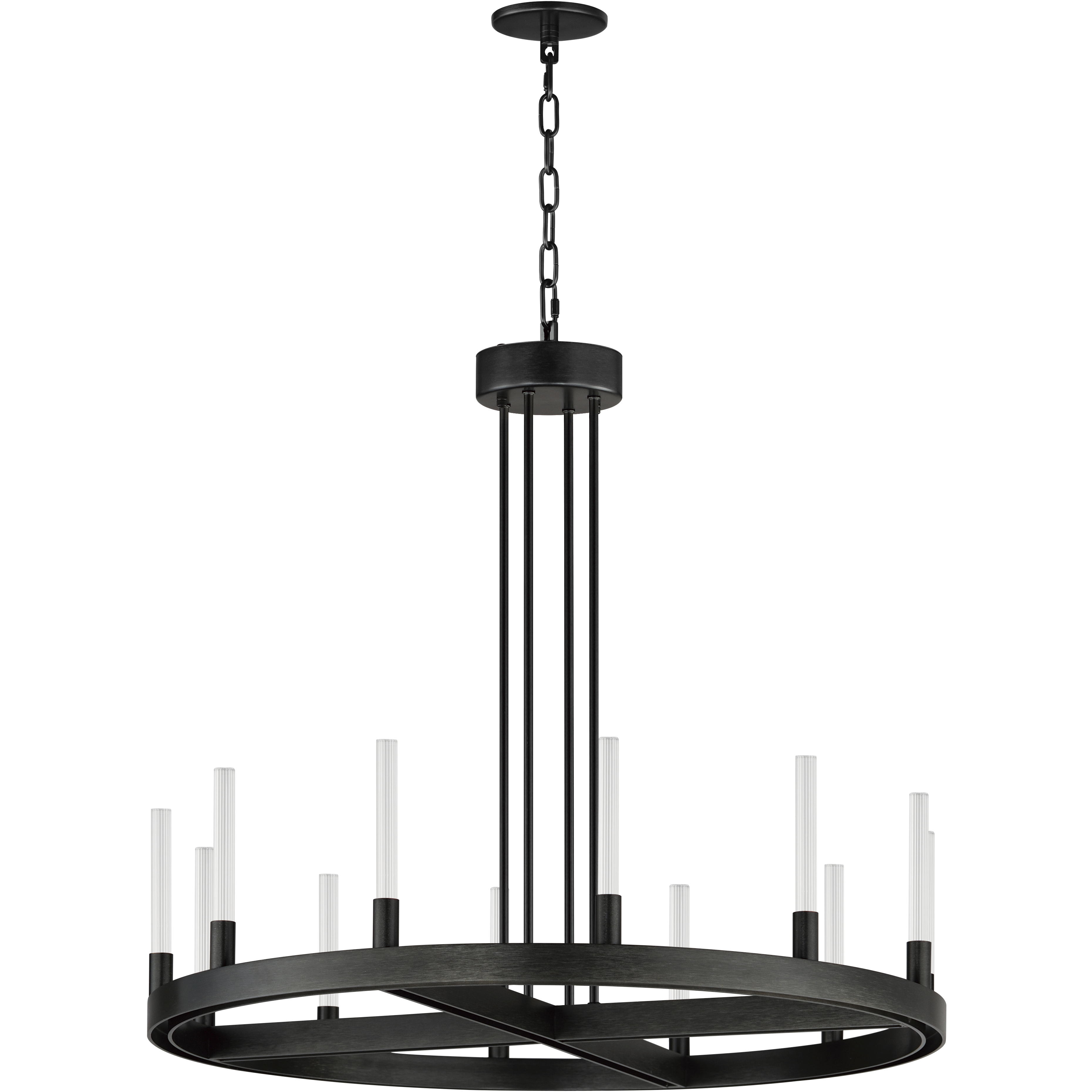 Round chandelier black sale