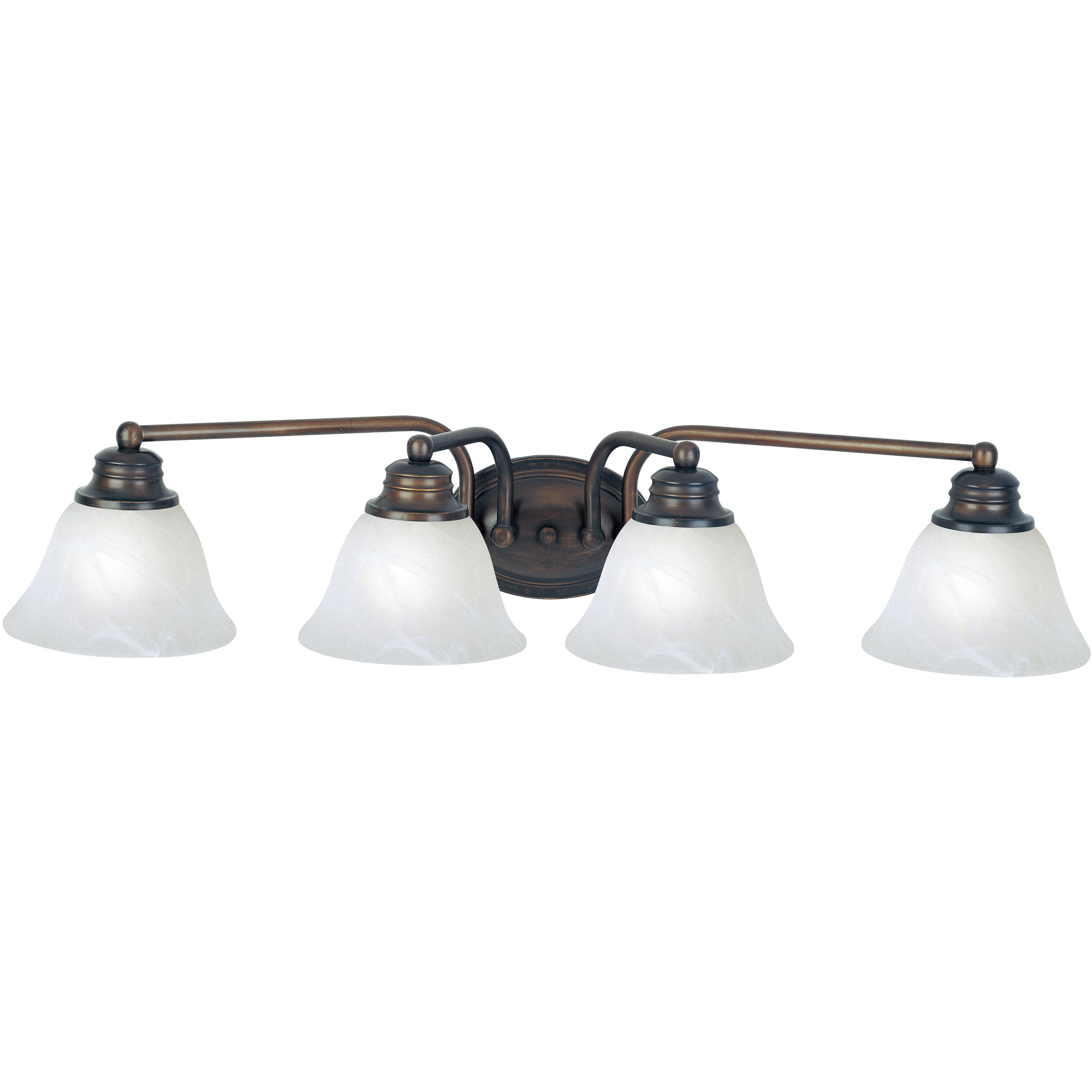 Malaga 4 Light 29 inch Oil Rubbed Bronze Bath Vanity Wall Light in Marble