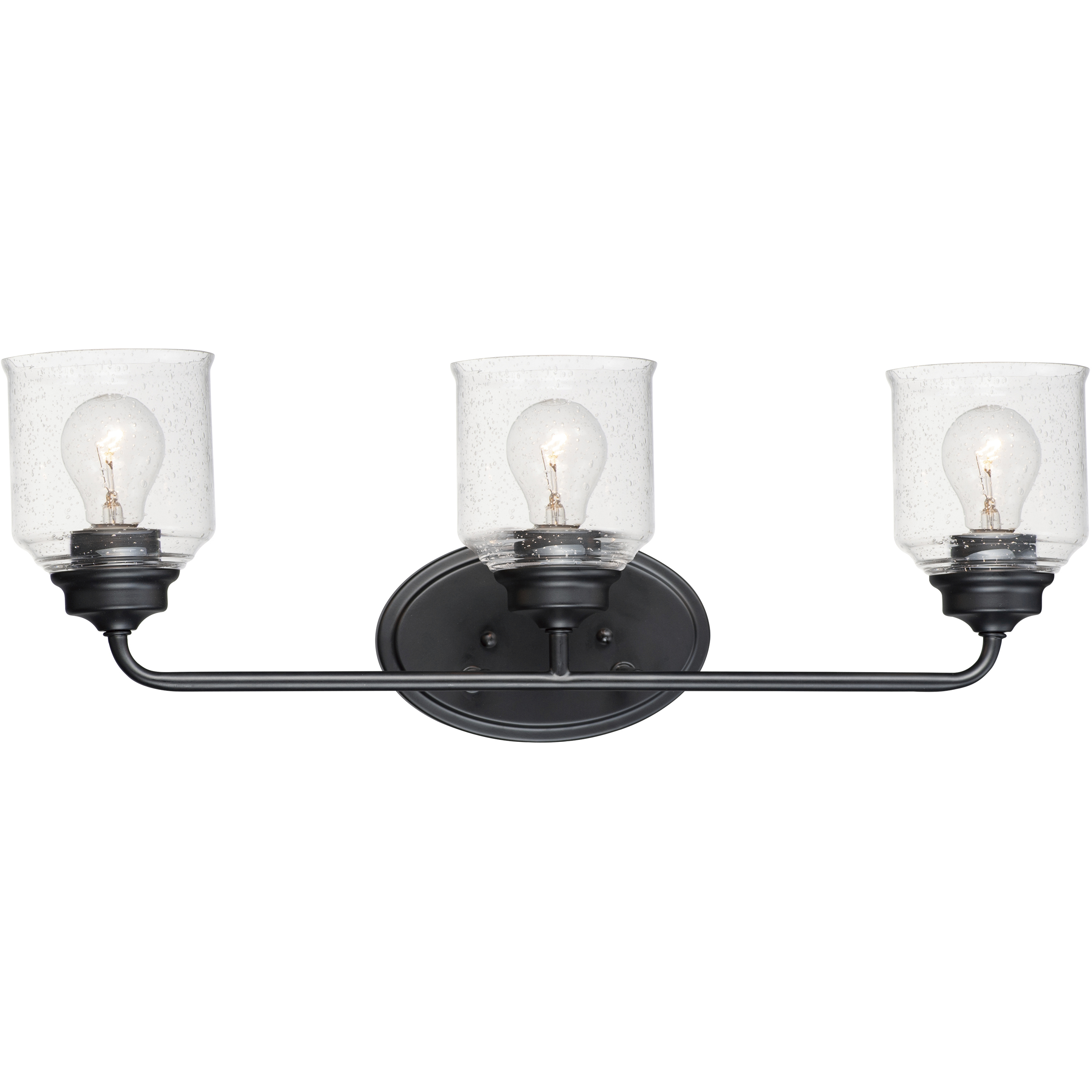 Acadia 3 Light 25 inch Black Bath Vanity Wall Light