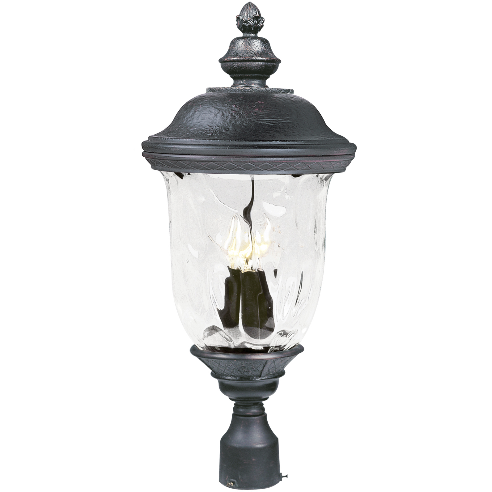 Carriage House DC 3 Light 26.5 inch Oriental Bronze Outdoor Pole/Post Mount