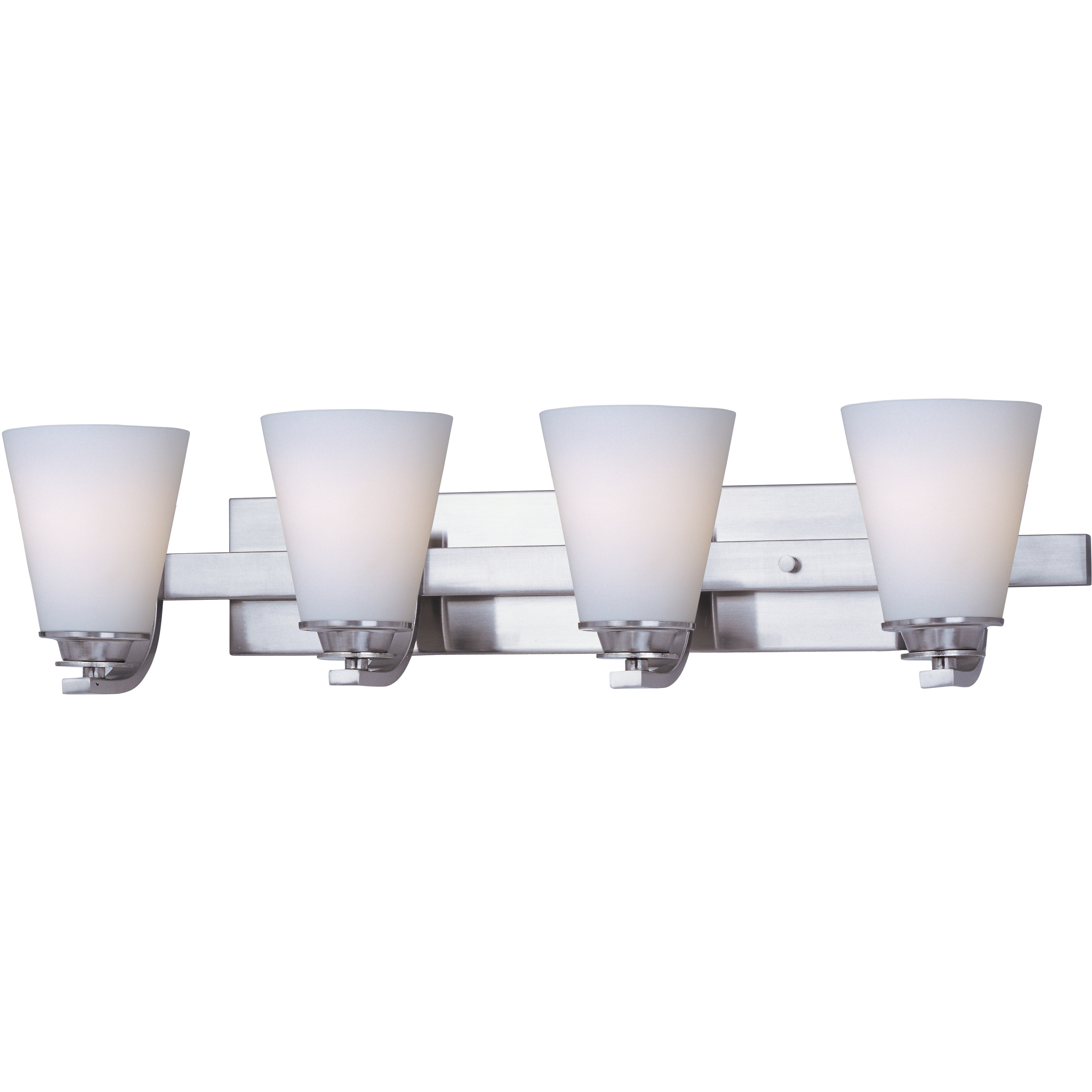 Conical 4 Light 26.25 inch Satin Nickel Bath Vanity Wall Light