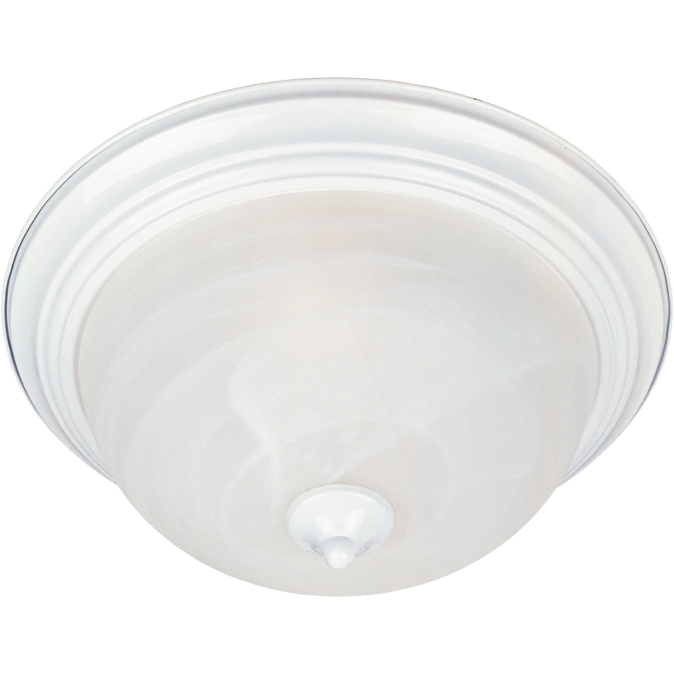 Essentials - 584x 2 Light 13.5 inch White Flush Mount Ceiling Light in Marble
