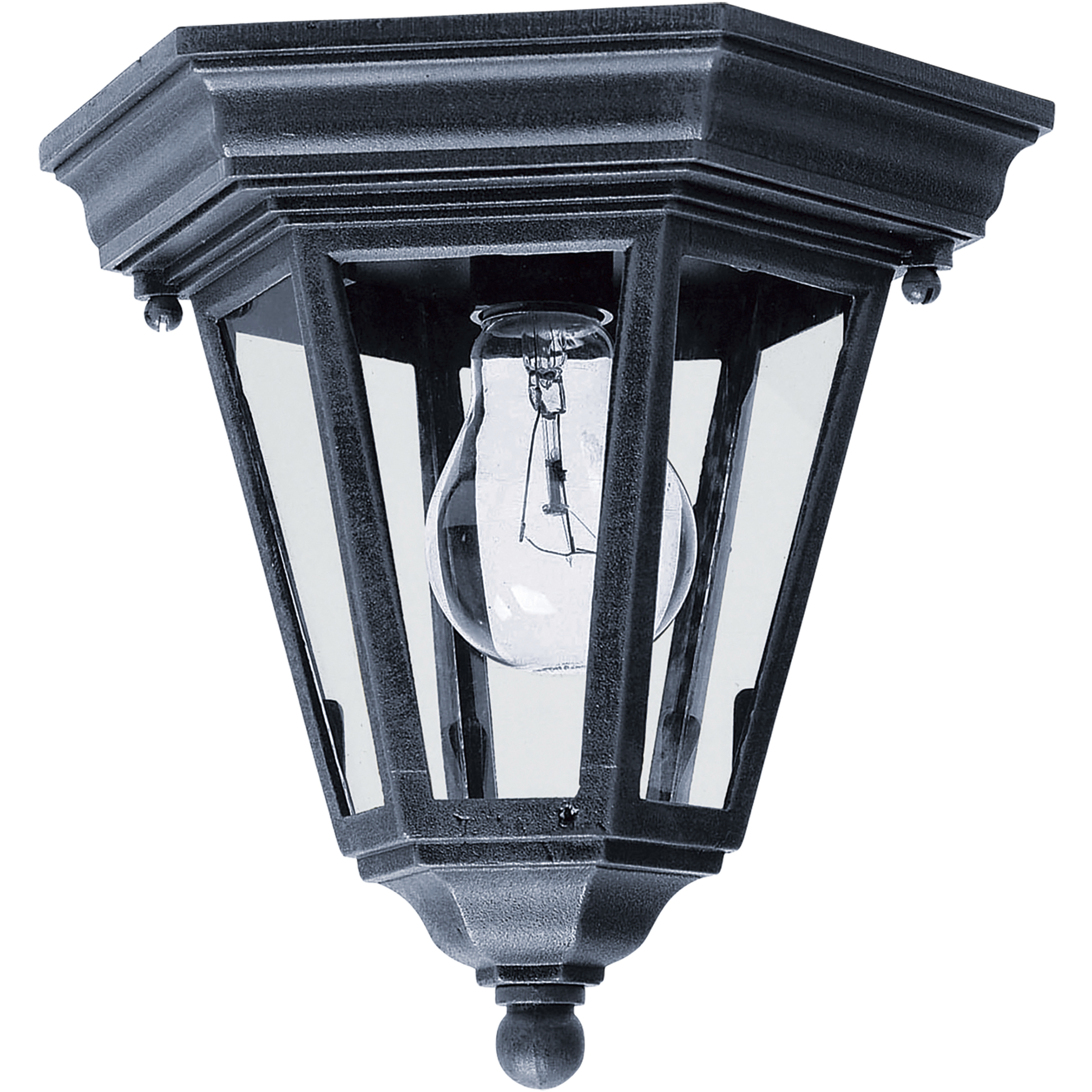 Westlake 1 Light 8 inch Black Outdoor Flush Mount
