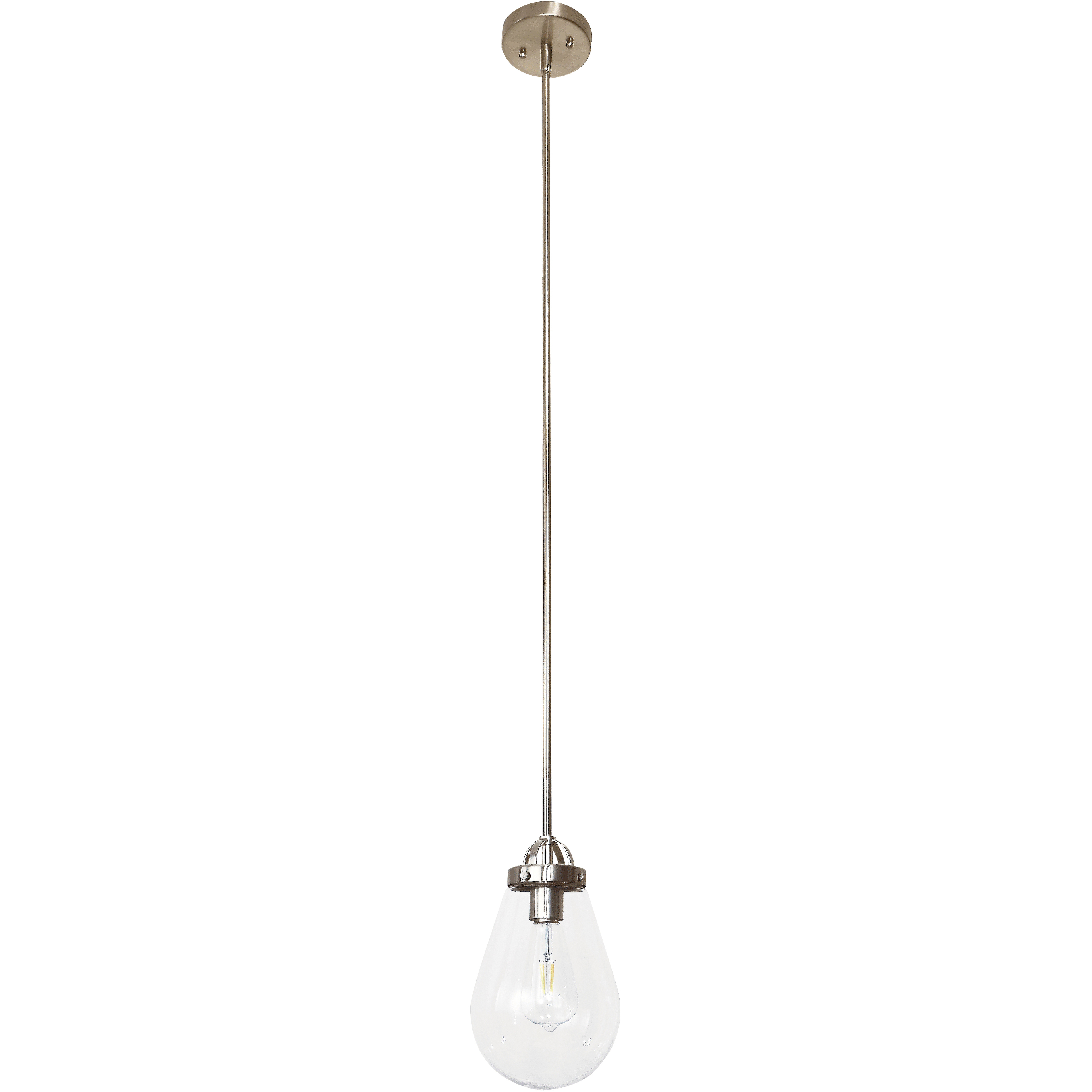 Nyla 1 Light 6.5 inch Satin Nickel Single Pendant Ceiling Light