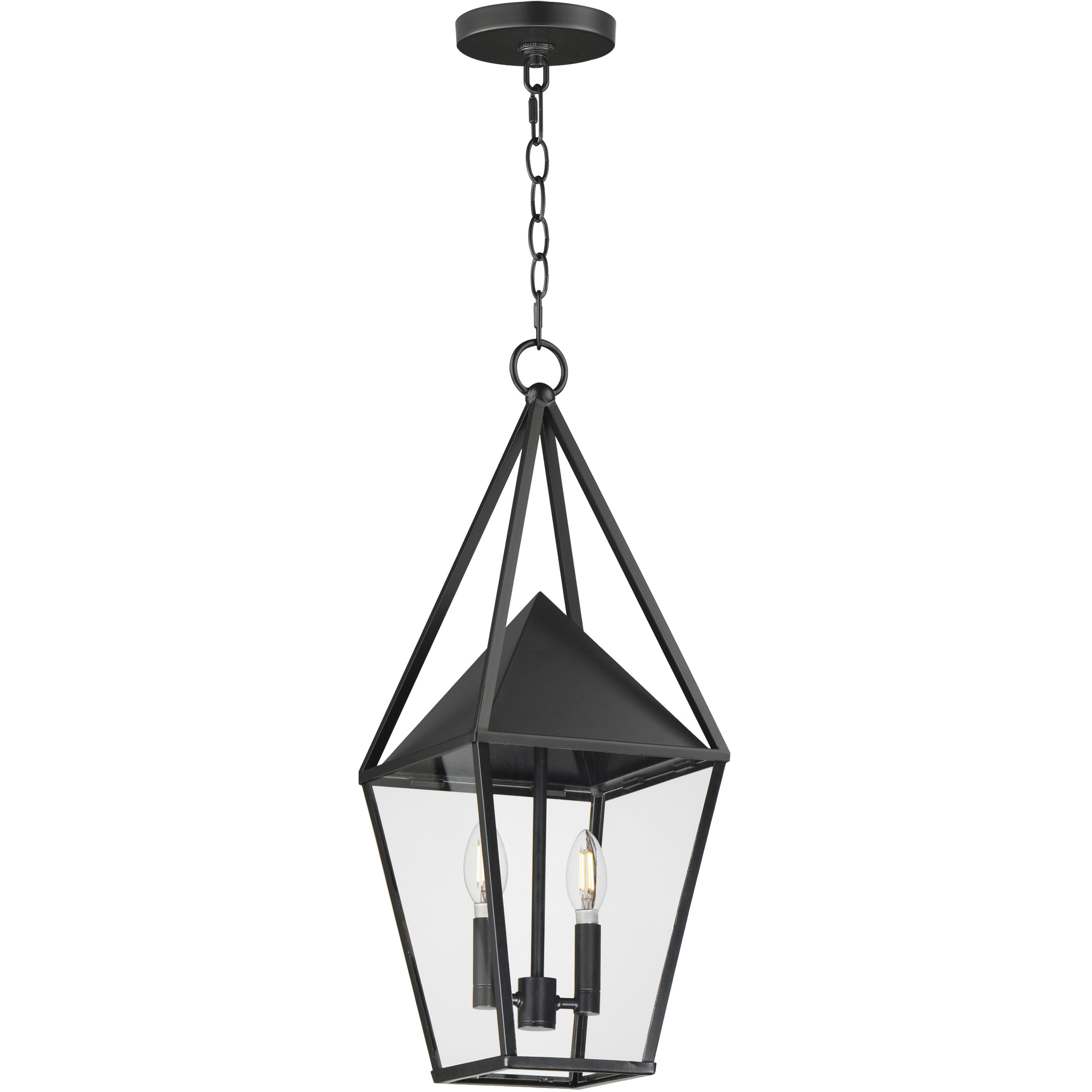 Bavaria 2 Light 9 inch Black Outdoor Pendant