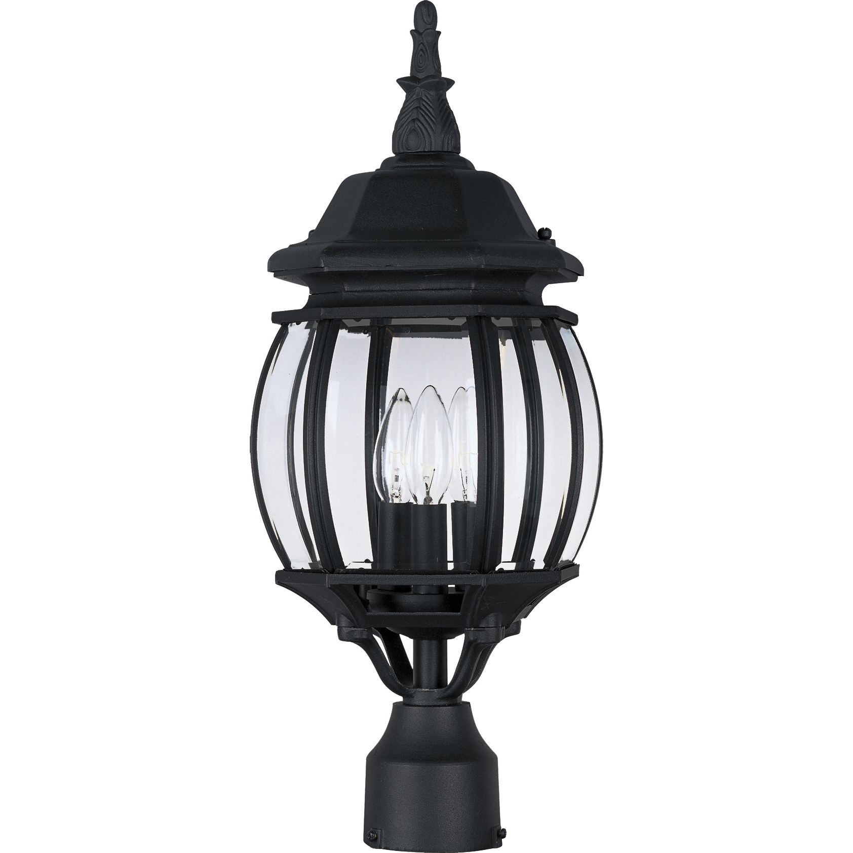 Crown Hill 3 Light 21 inch Black Outdoor Pole/Post Mount