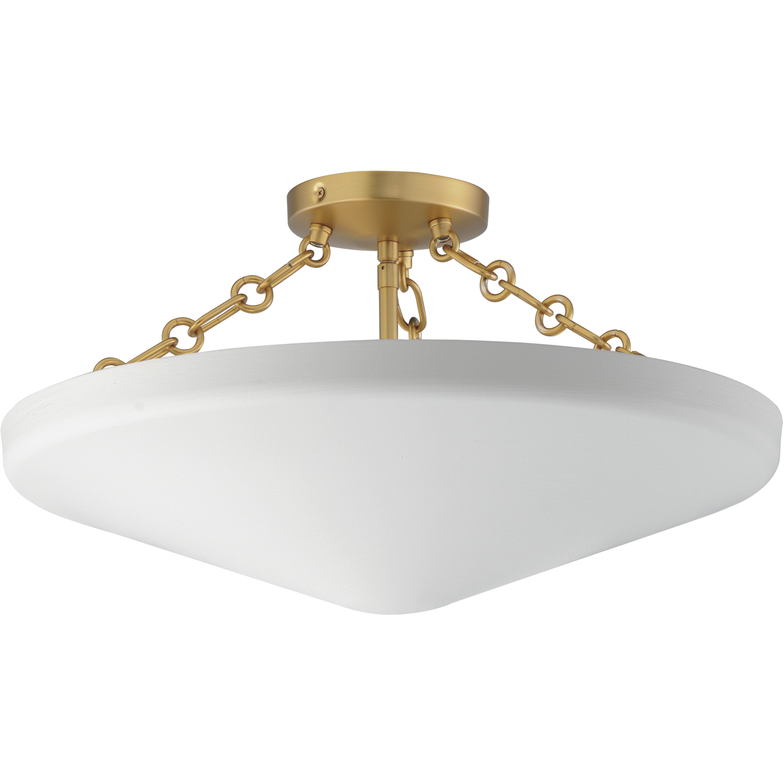 Artemis 3 Light 19.75 inch Natural Aged Brass Semi-Flush Mount Ceiling Light