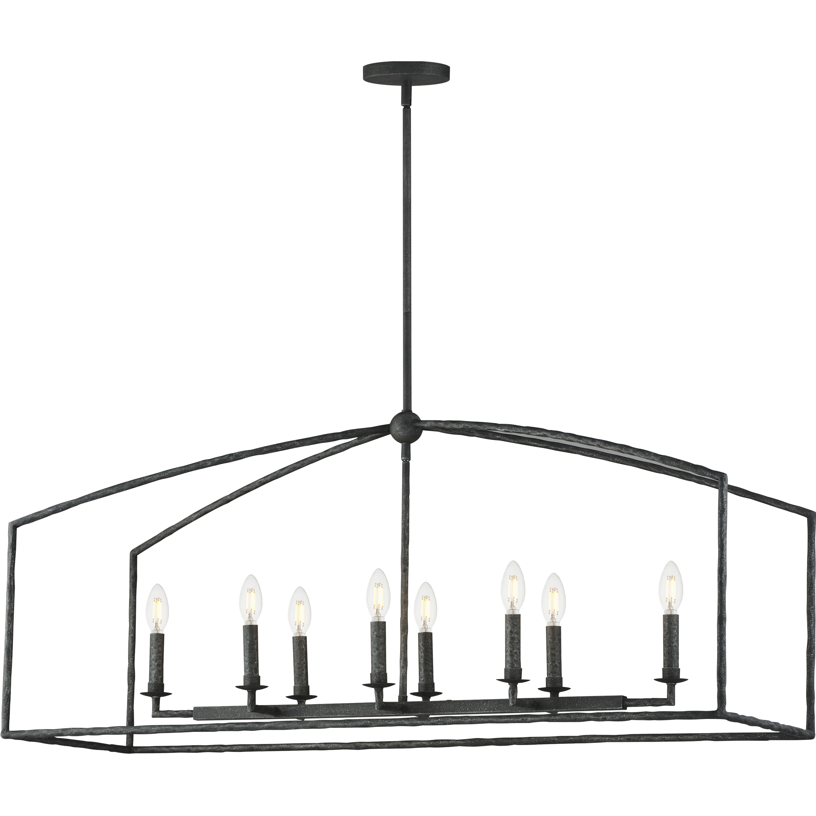 Martel 8 Light 46 inch Blacksmith Linear Pendant Ceiling Light