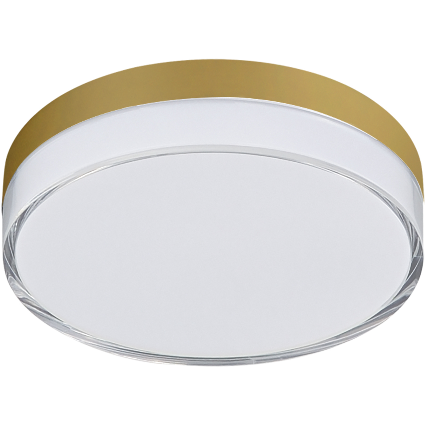 Edge LED 5 inch Natural Aged Brass Flush Mount Ceiling Light