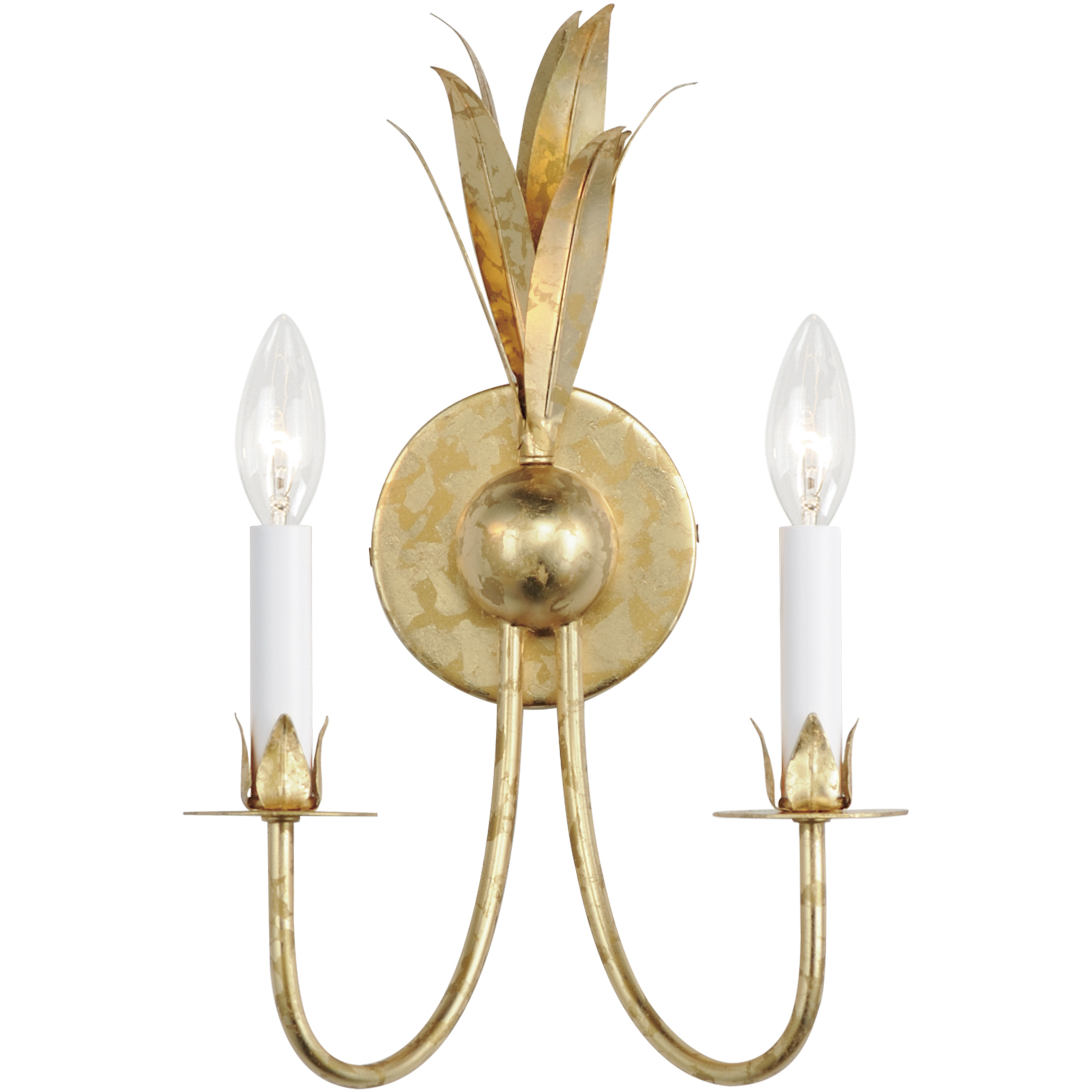 Paloma 2 Light 10.25 inch Gold Leaf Wall Sconce Wall Light