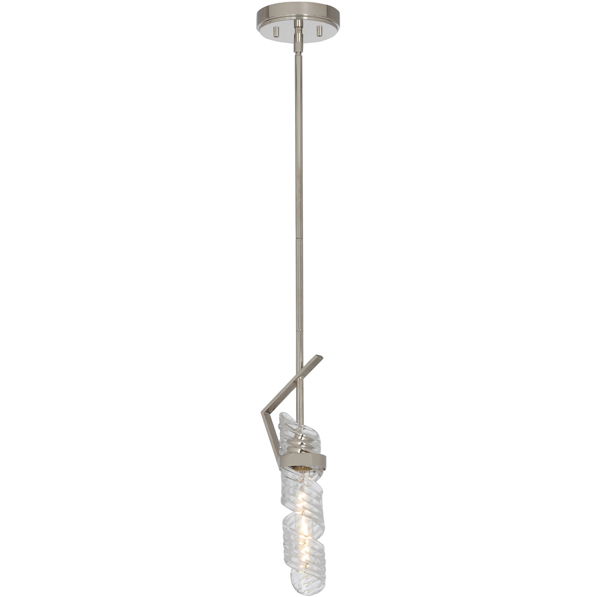 Maxim Milano 1 Light Pendant Polished Nickel 39553CLPN
