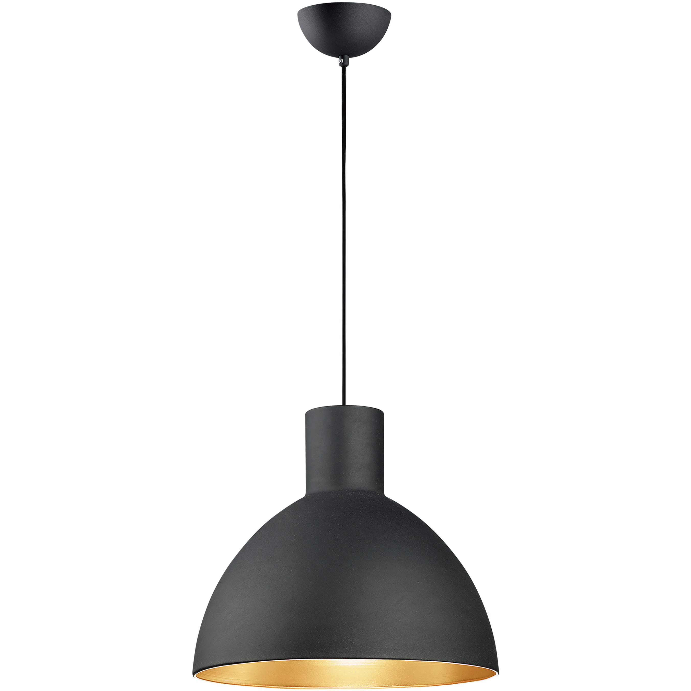 Cora 1 Light 19.75 inch Black and Gold Single Pendant Ceiling Light