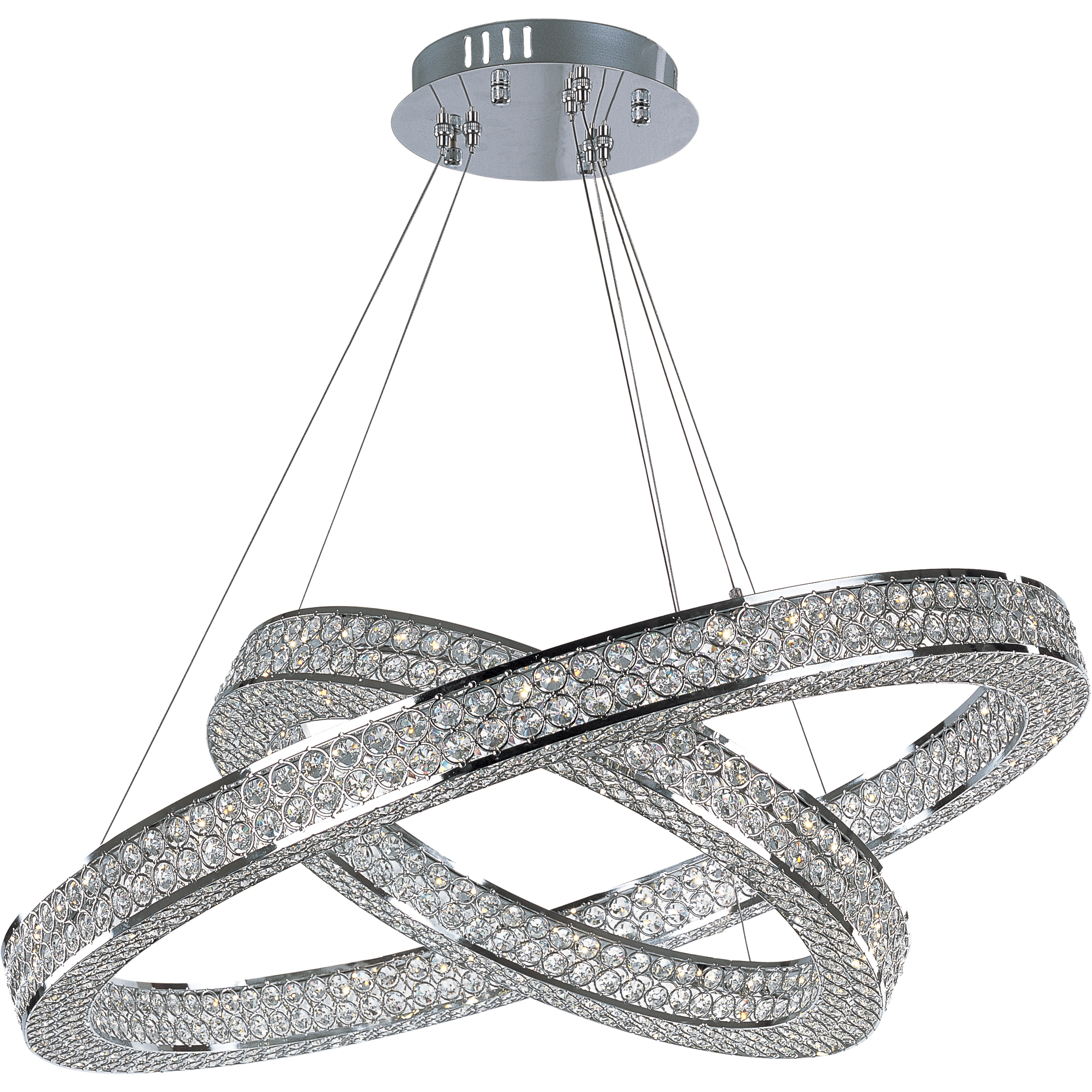 Eternity LED 30 inch Polished Chrome Entry Foyer Pendant Ceiling Light
