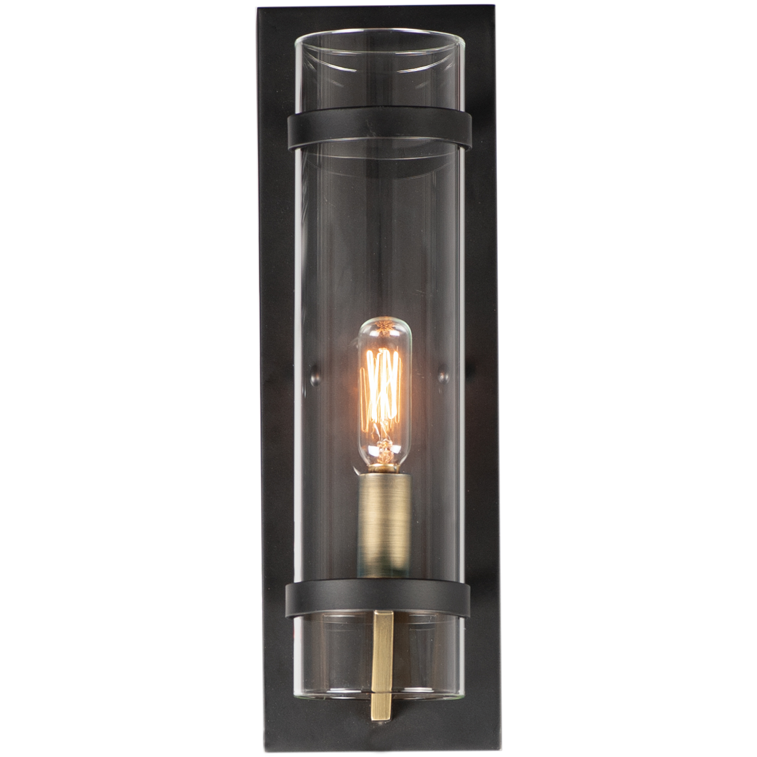 Capitol 1 Light 4.5 inch Black and Antique Brass ADA Wall Sconce Wall Light