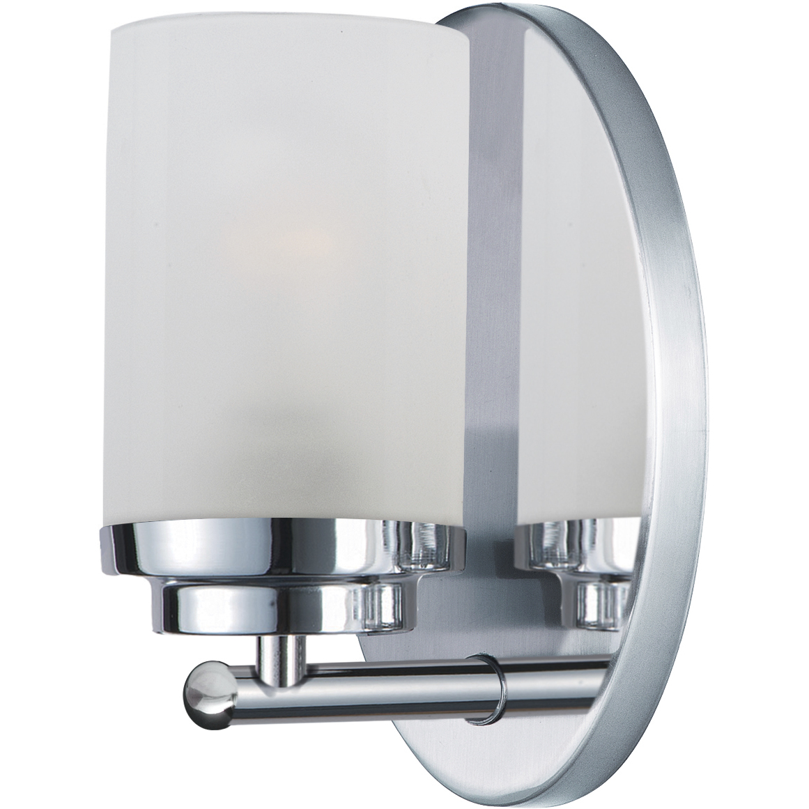 Corona 1 Light 6 inch Polished Chrome Bath Vanity Wall Light in Frosted