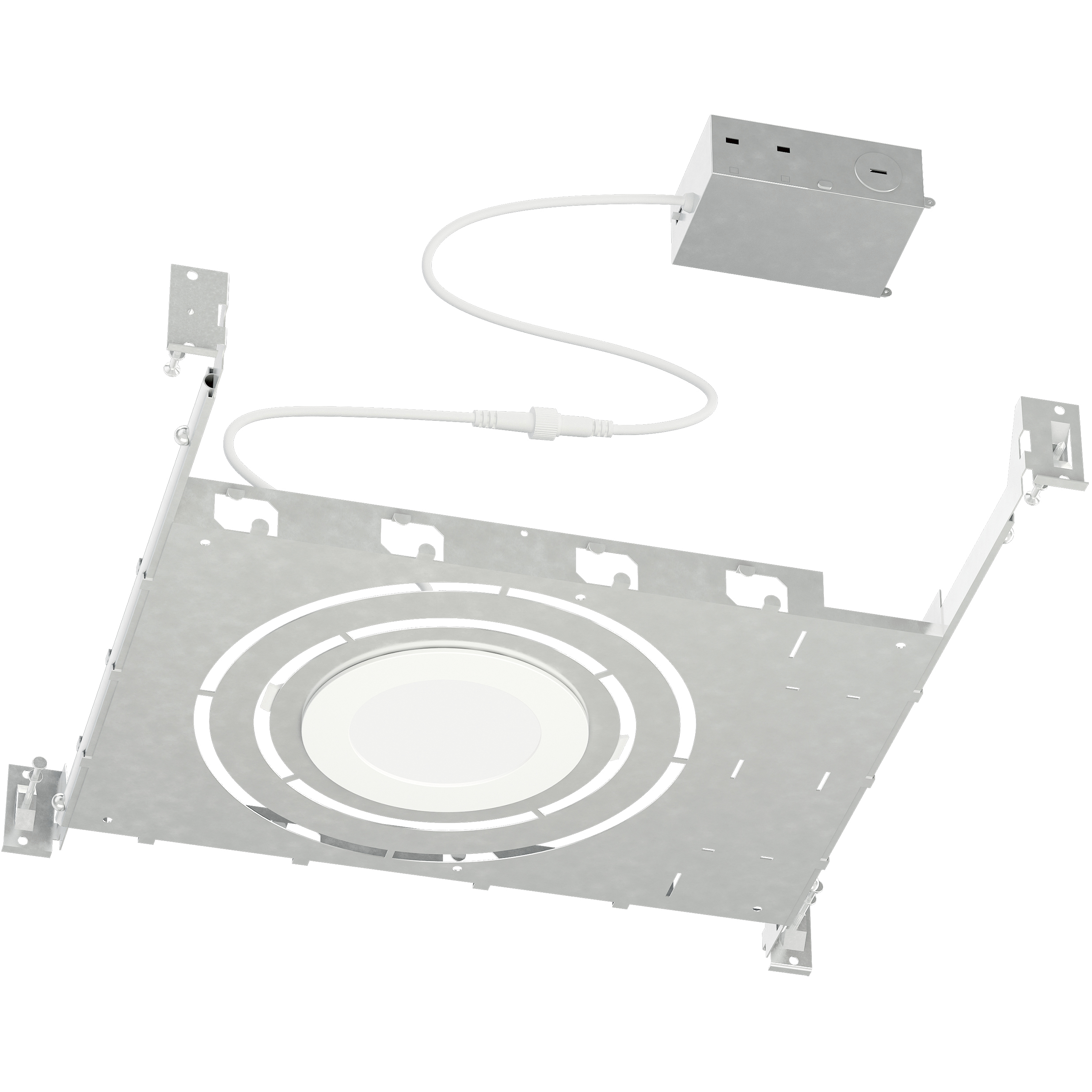 Slim 14.5 inch Brushed Aluminum Flush Mount Ceiling Light