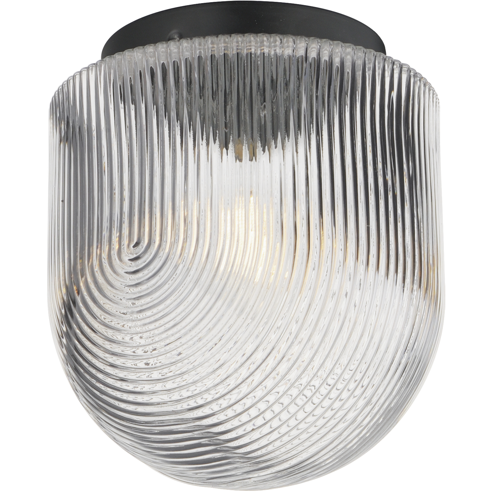 Dune 1 Light 9 inch Black Flush Mount Ceiling Light