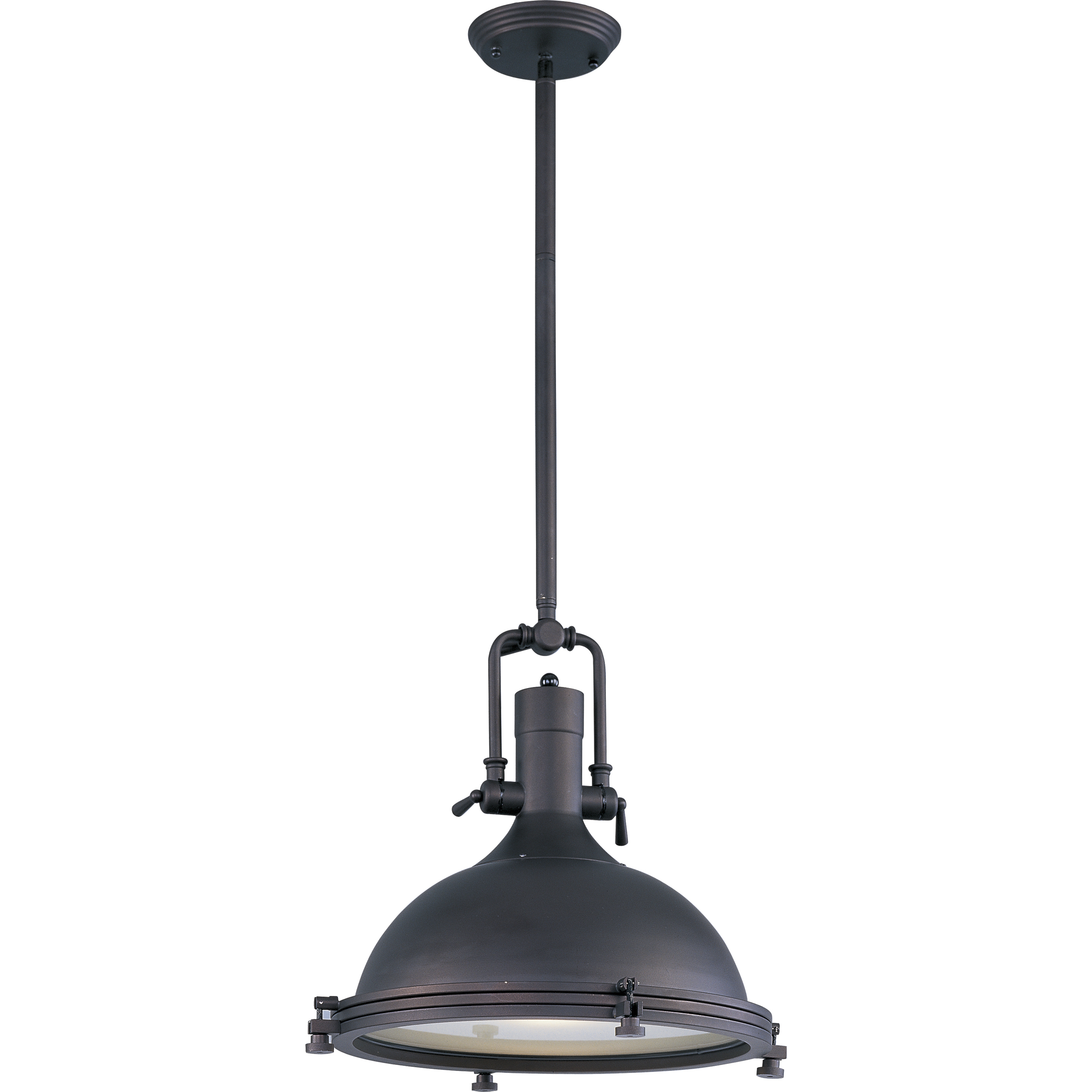 Hi-Bay 1 Light 17.75 inch Bronze Single Pendant Ceiling Light