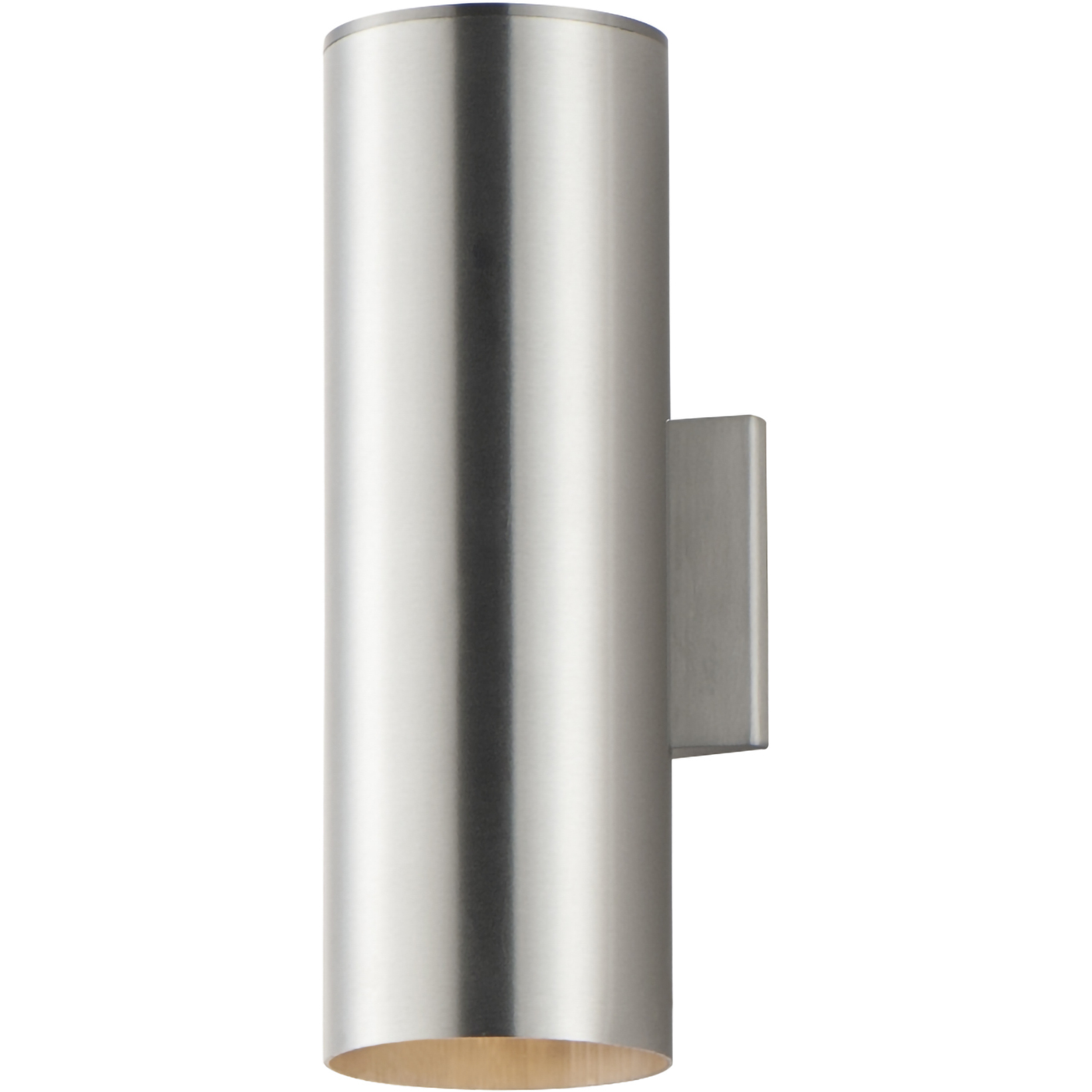 Outpost 2 Light 15 inch Brushed Aluminum Outdoor Wall Mount
