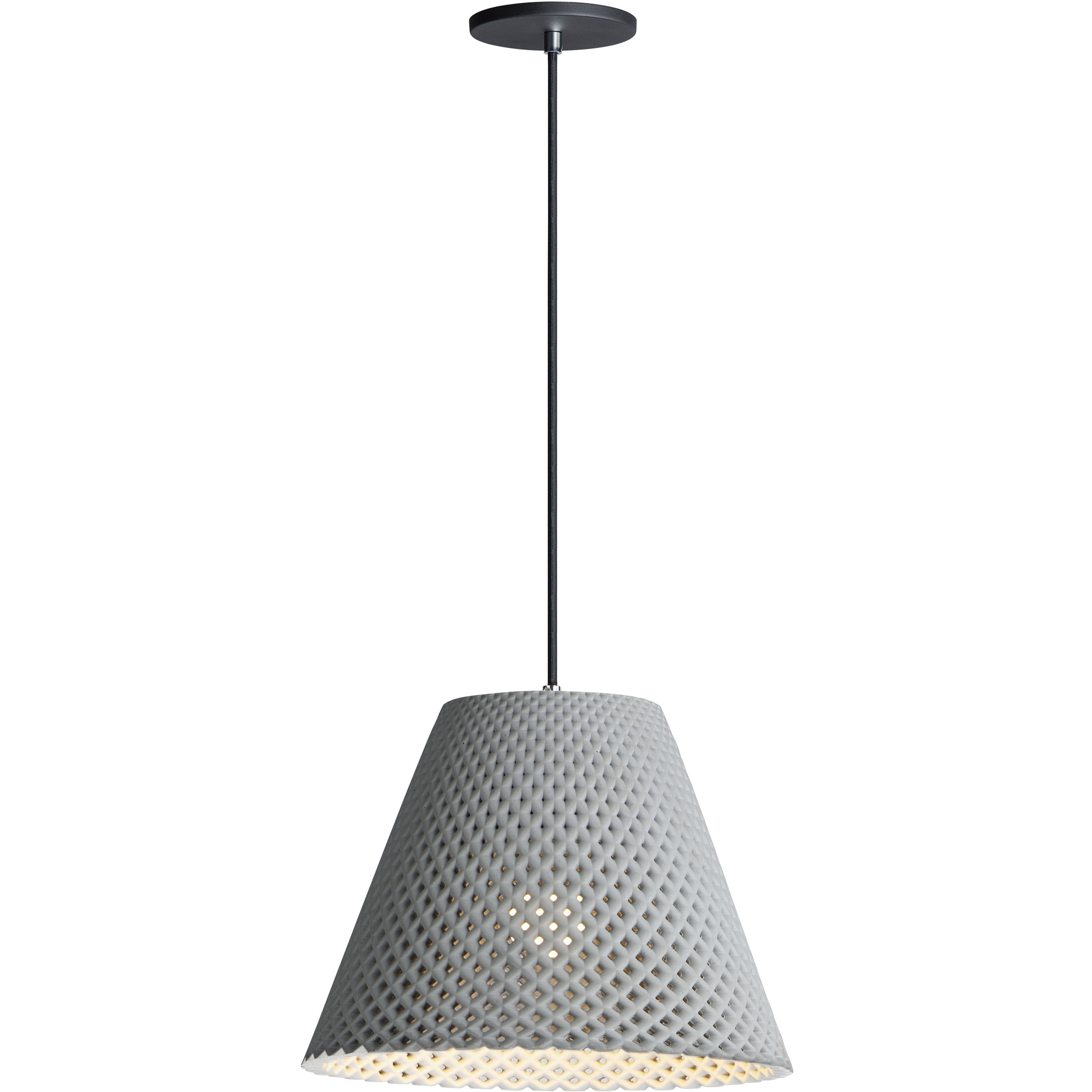 Woven 1 Light 14.5 inch Gray and Black Single Pendant Ceiling Light