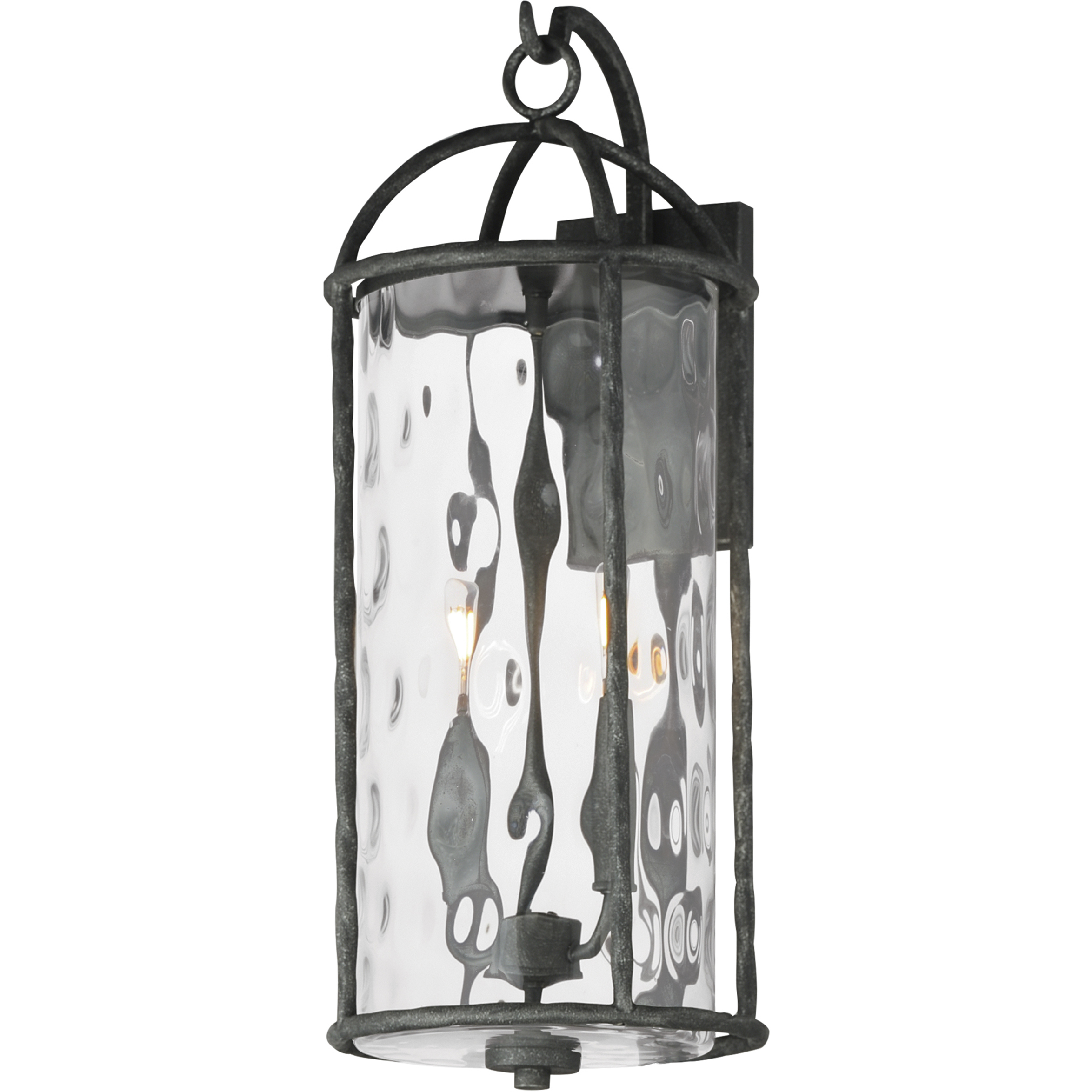 Del Mar 2 Light 24.25 inch Blacksmith Outdoor Wall Mount in Water