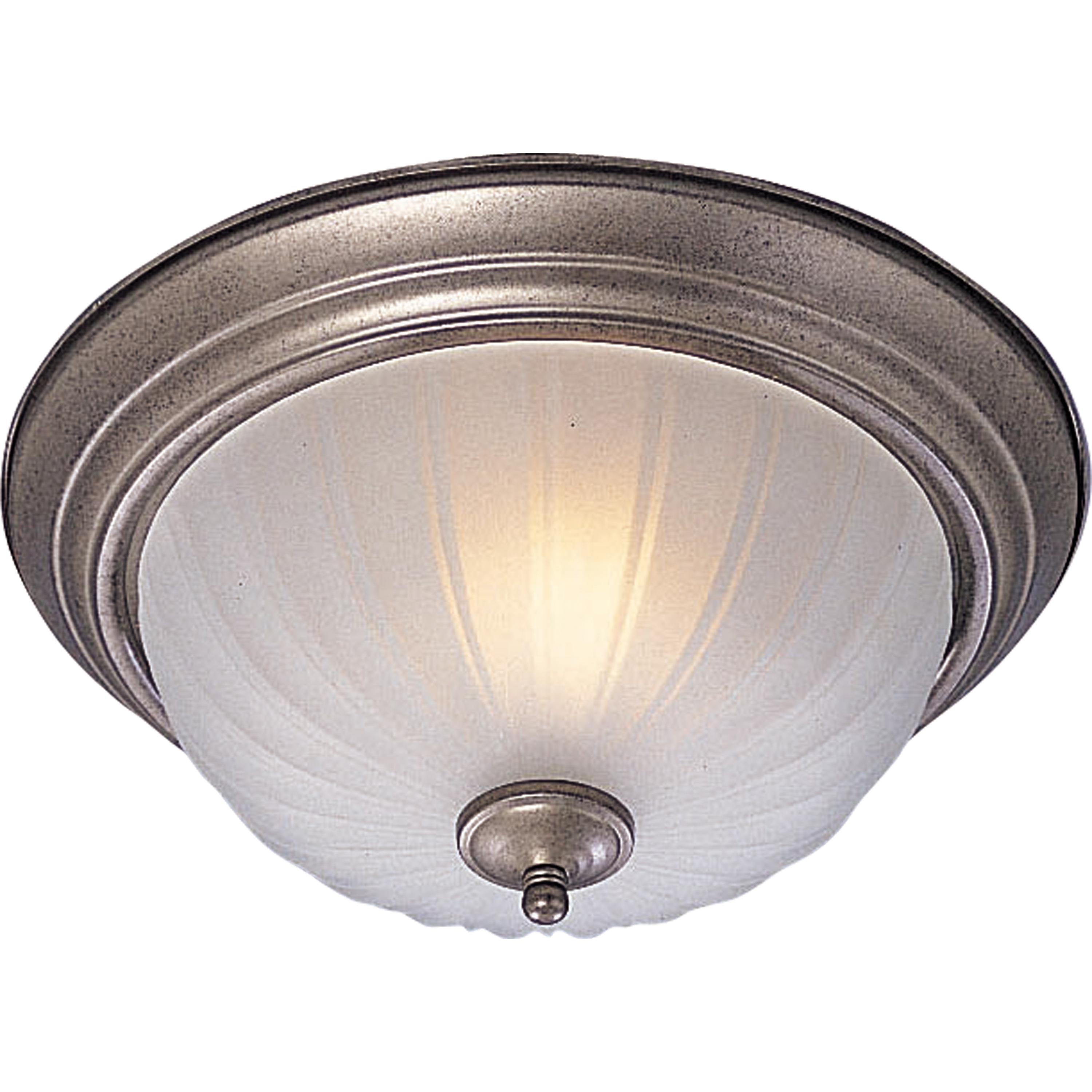 Essentials - 583x 2 Light 13.5 inch Pewter Flush Mount Ceiling Light