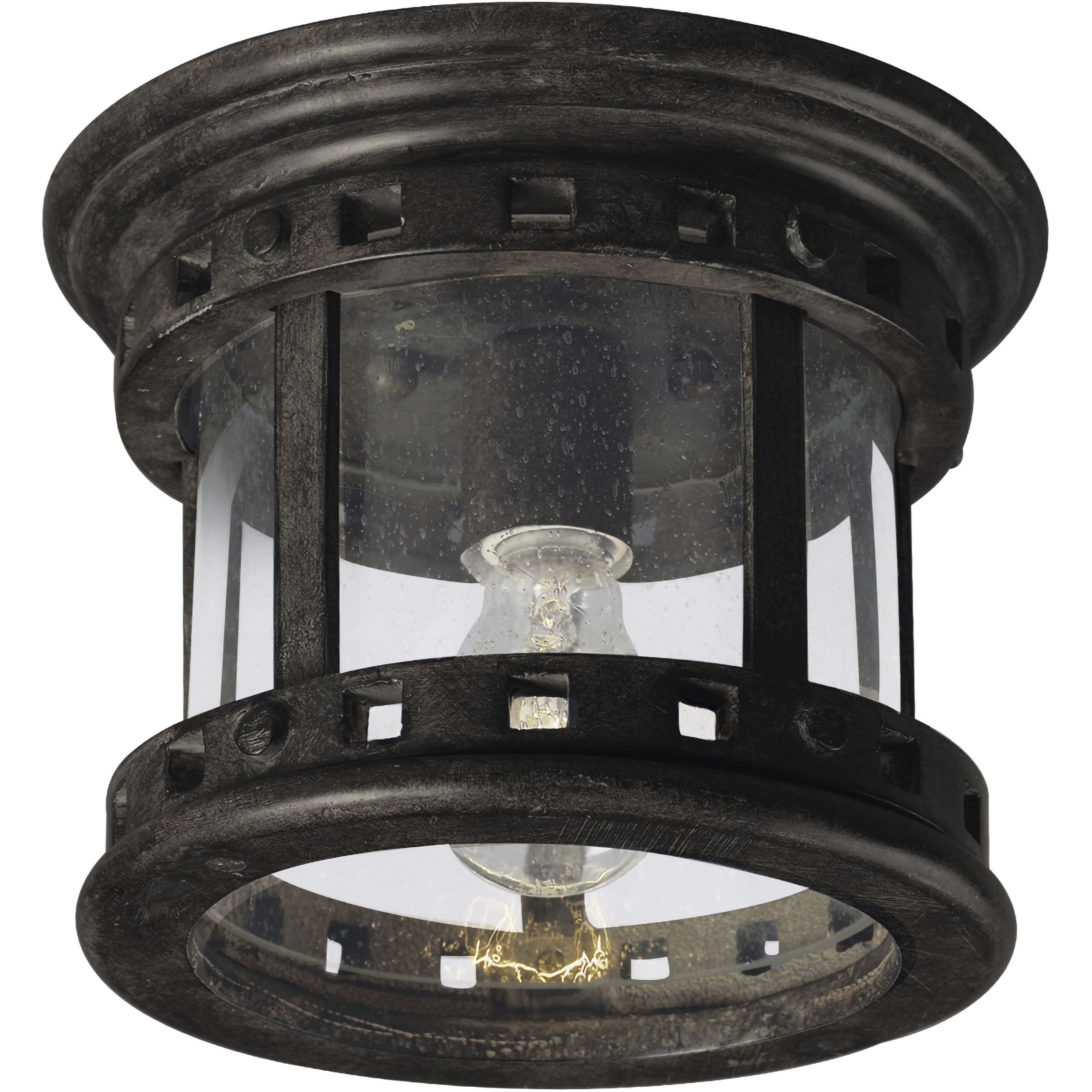 Santa Barbara DC 1 Light 9 inch Sienna Outdoor Flush Mount