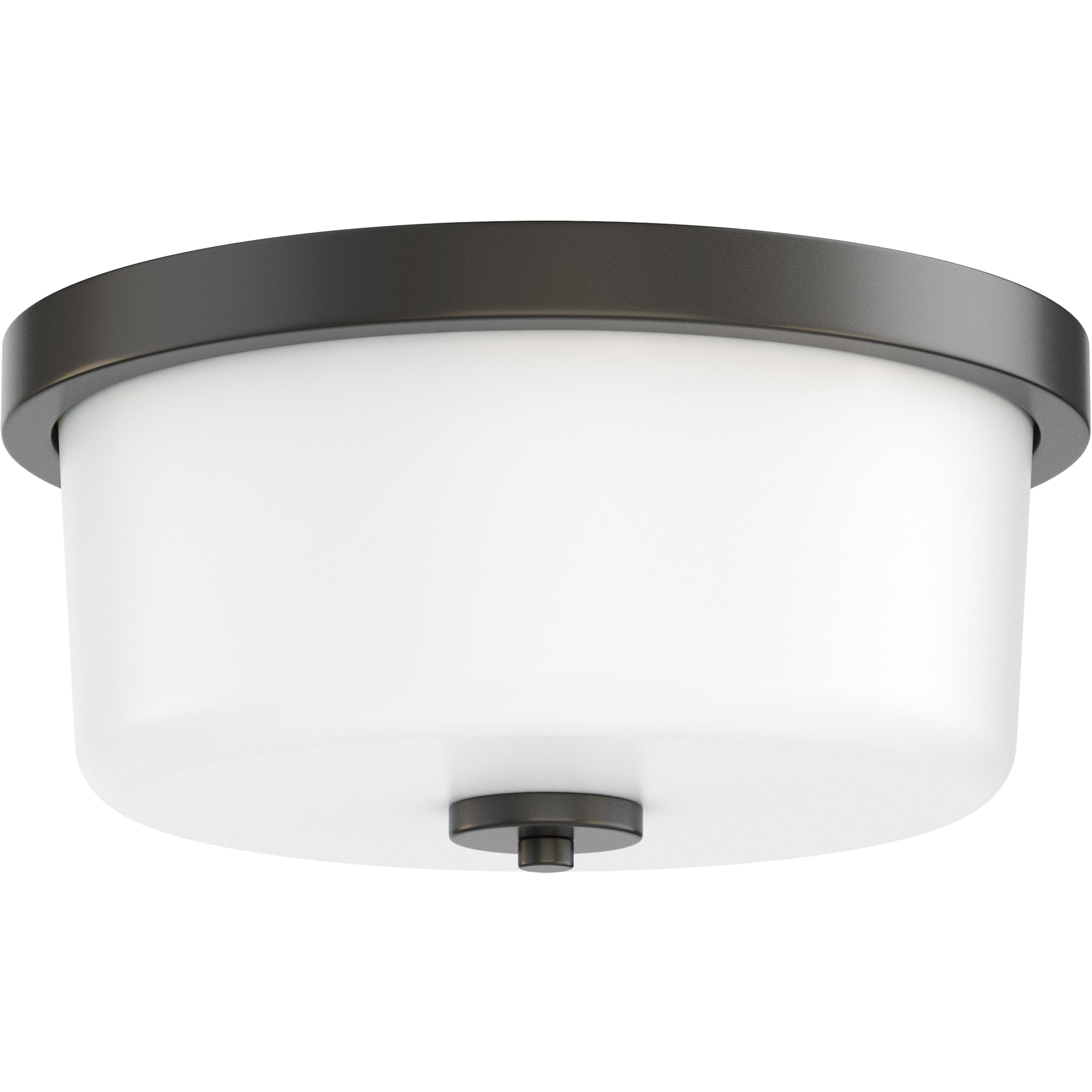 Fuller 2 Light 11.75 inch Black Flush Mount Ceiling Light in White