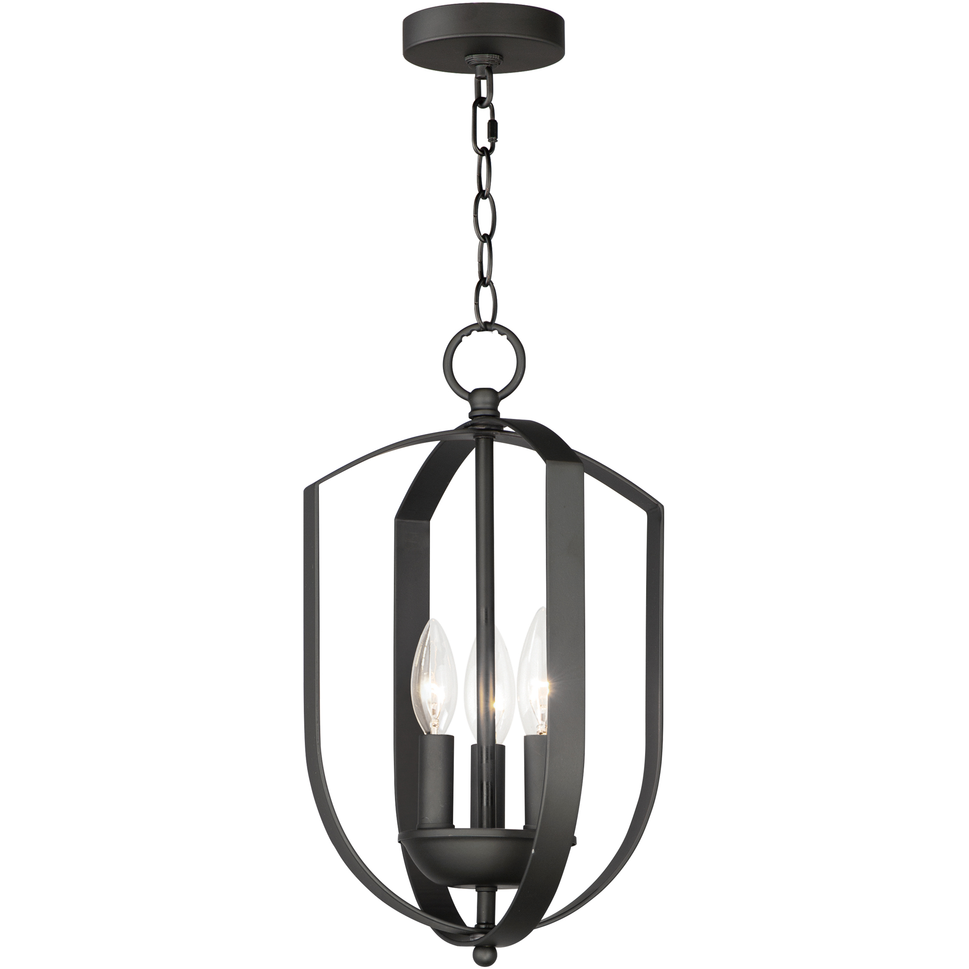 Provident 3 Light 10 inch Black Chandelier Ceiling Light